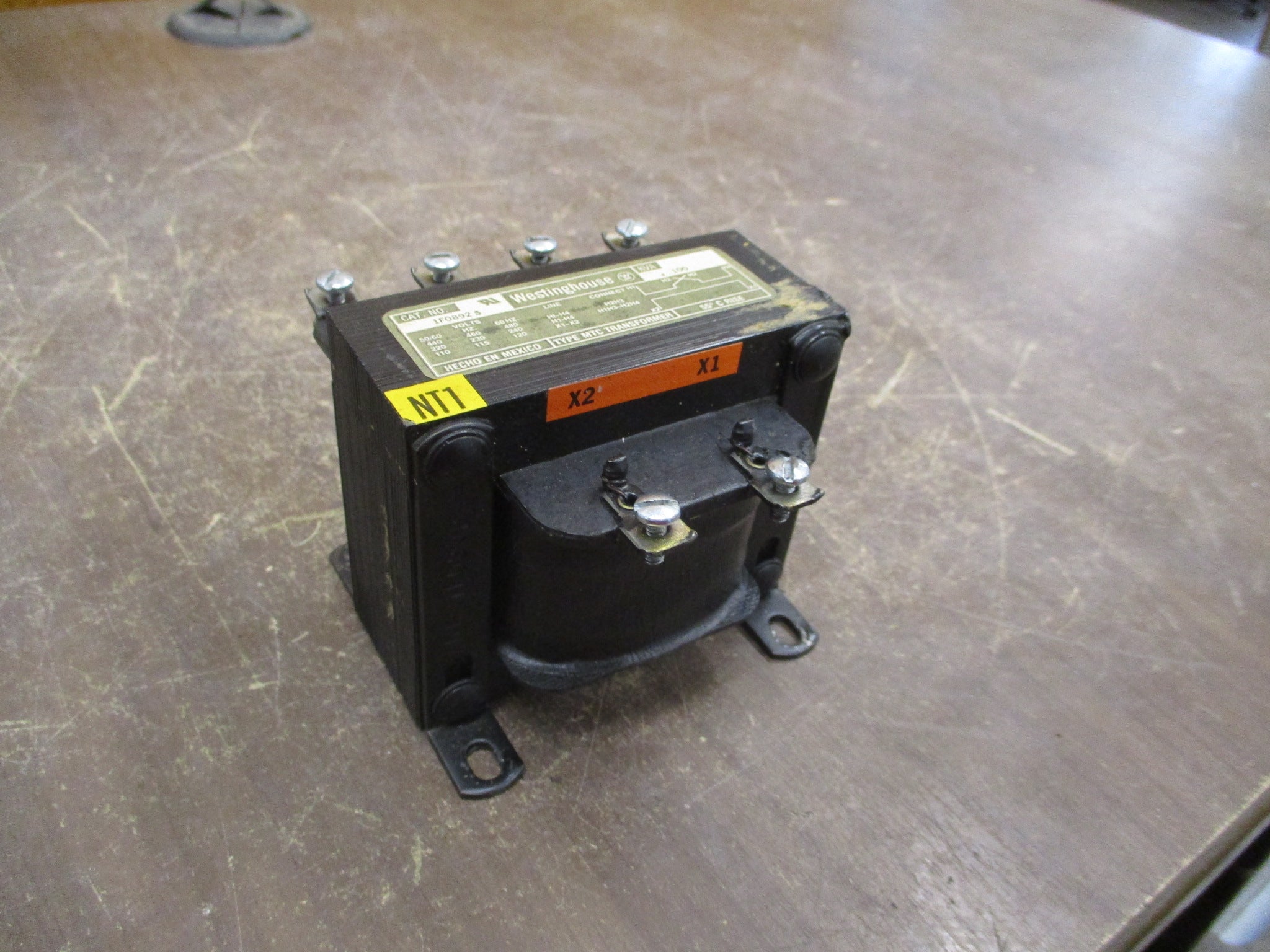 Westinghouse Type MTC Transformer 1F0892 S 0.100kVA Pri: 240/480V Sec: 120V