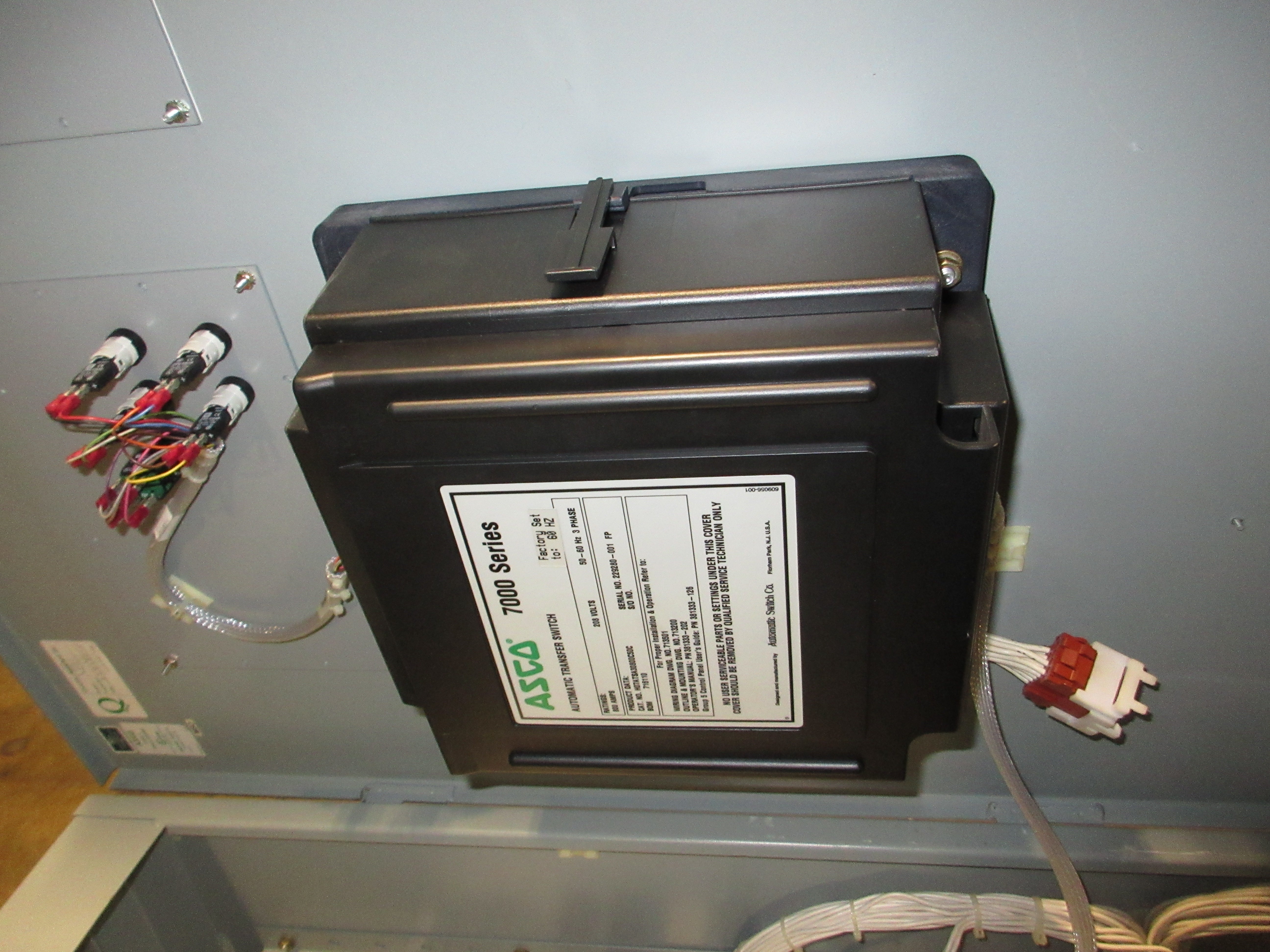 Asco 7000 Series Automatic Transfer Switch H07ATSA30800C50C 800A 208V 60Hz 3Ph