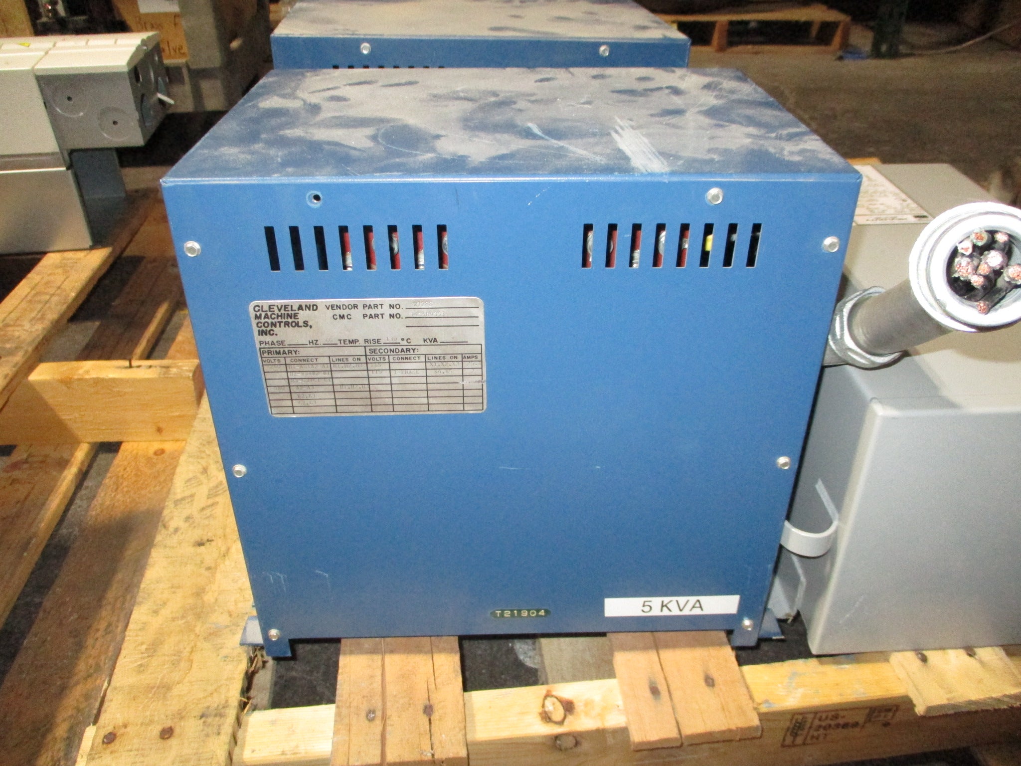 Cleveland Machine Controls Transformer 143A09353 5KVA 60Hz Used