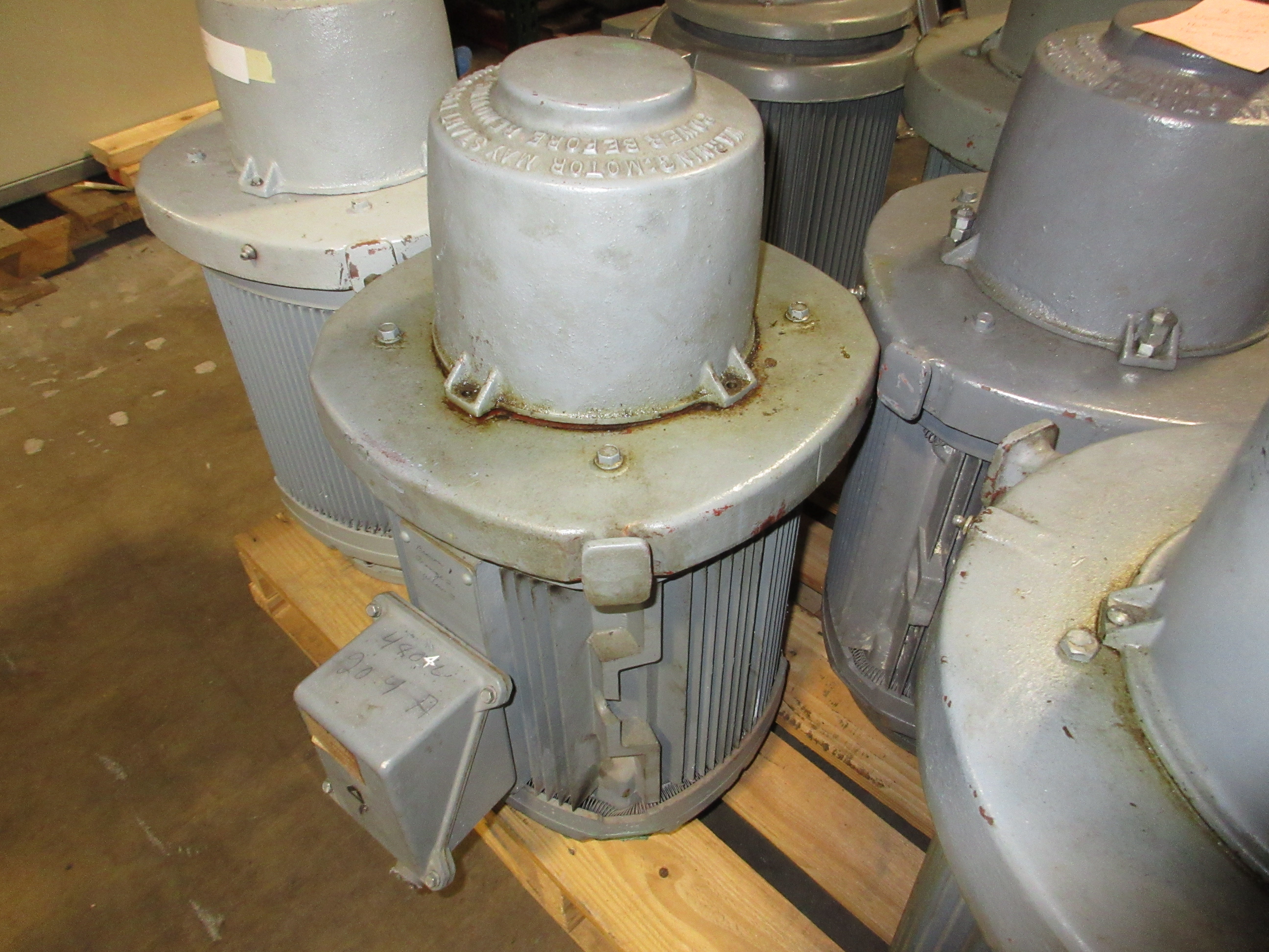 GE Vertical Motor 5K254DP6005 15HP 1800RPM 230/460V 40.8/20.4A 60Hz 3Ph Used