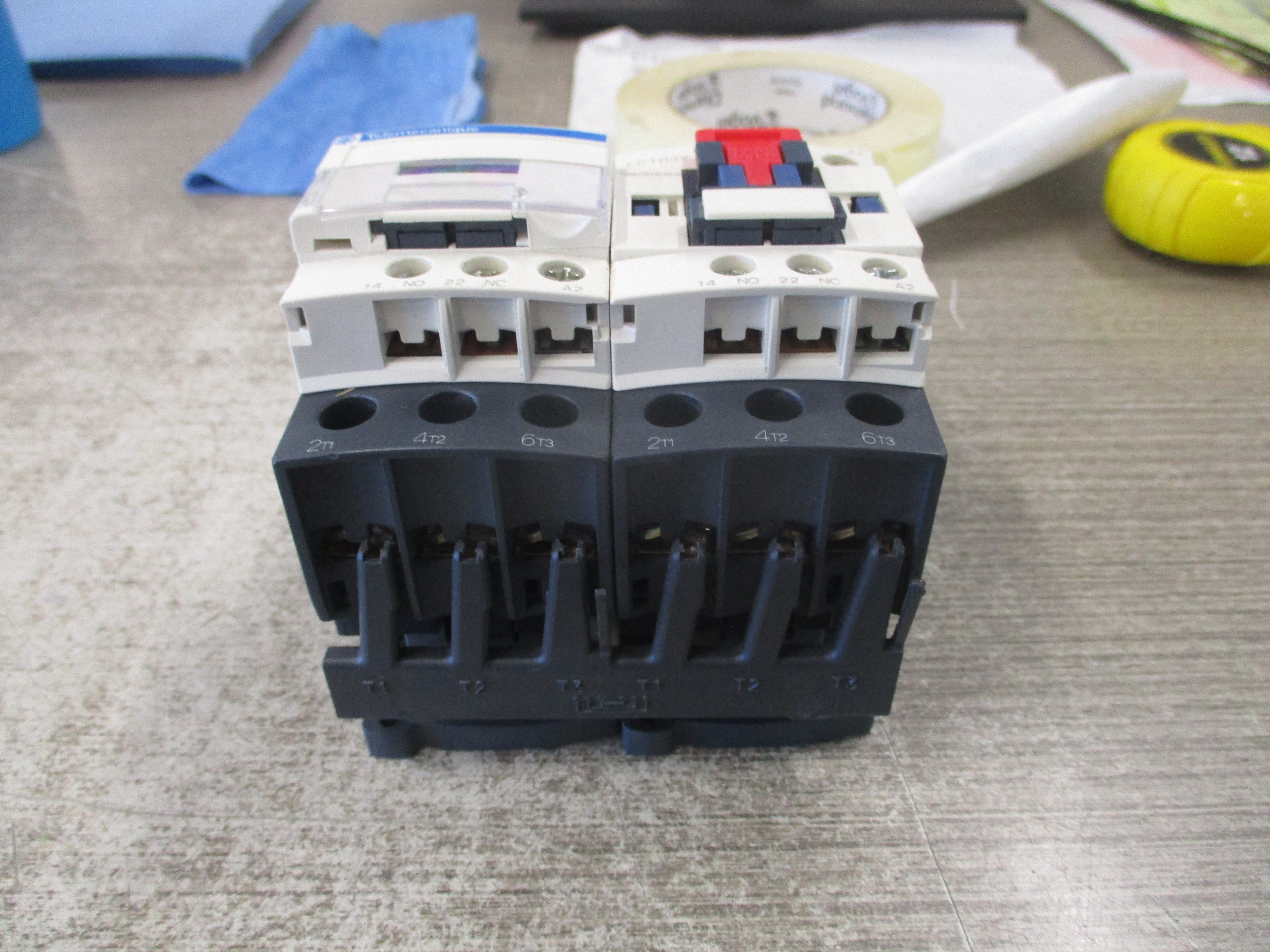 Telemecanique Reversing Contactor LC1D32 120V Coil 50A 600V Used