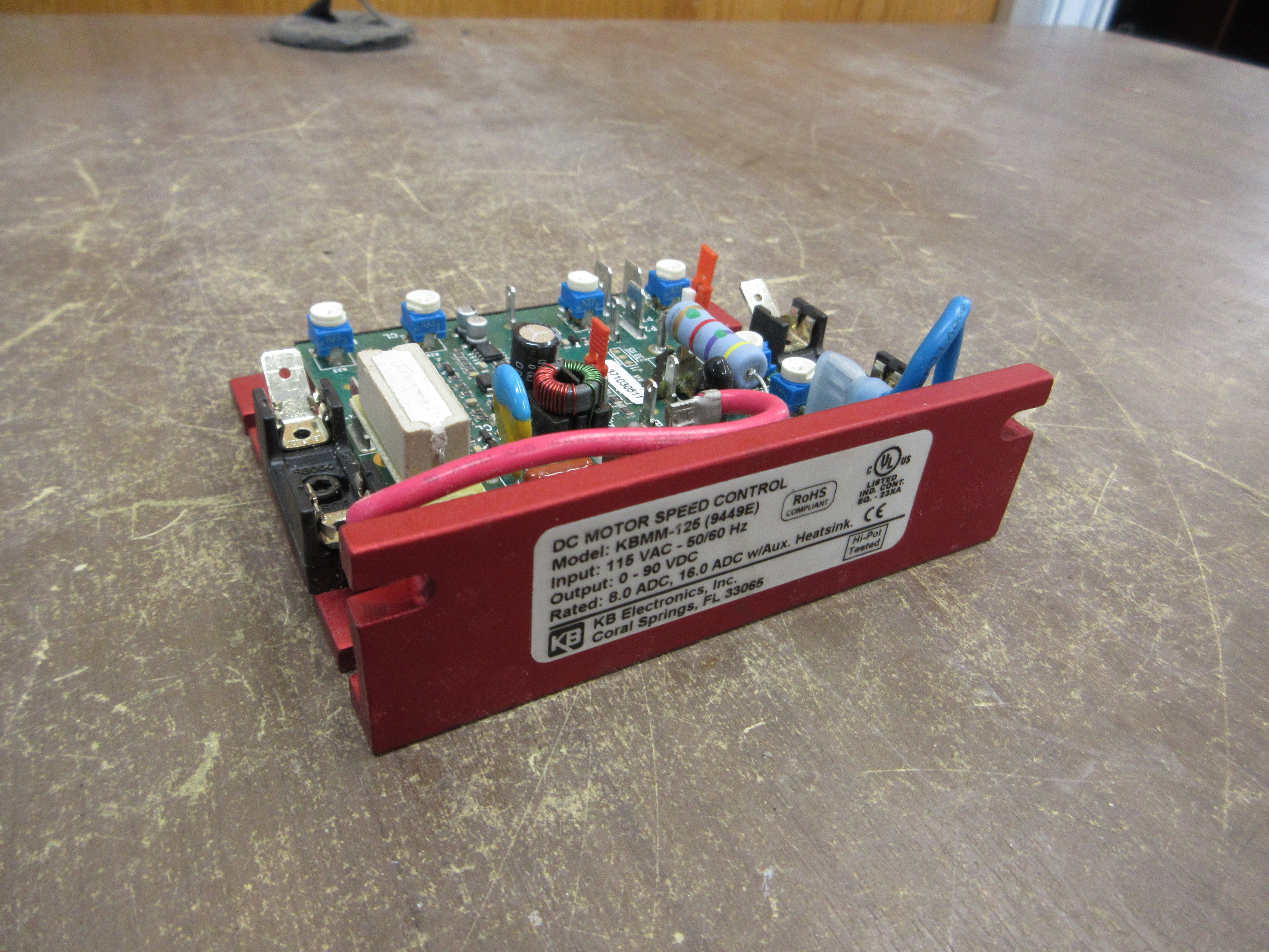 KB Electronics DC Motor Speed Control KBMM-125 (9449E) Output: 0-90VDC Used