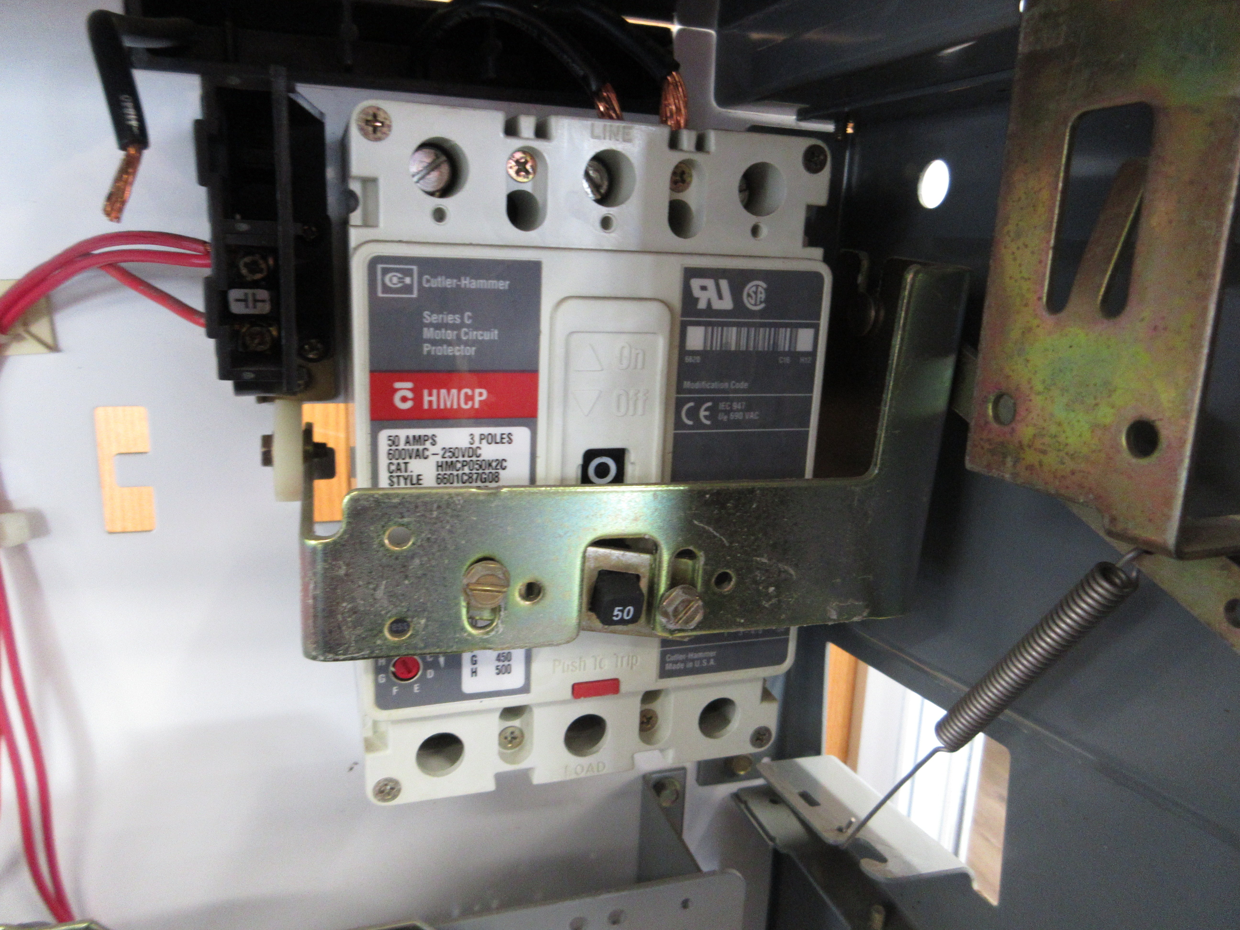 Allen-Bradley Size 2 Reversing MCC Bucket YUGWQY923/1AY 480V 3Ph 60Hz 120V Coil