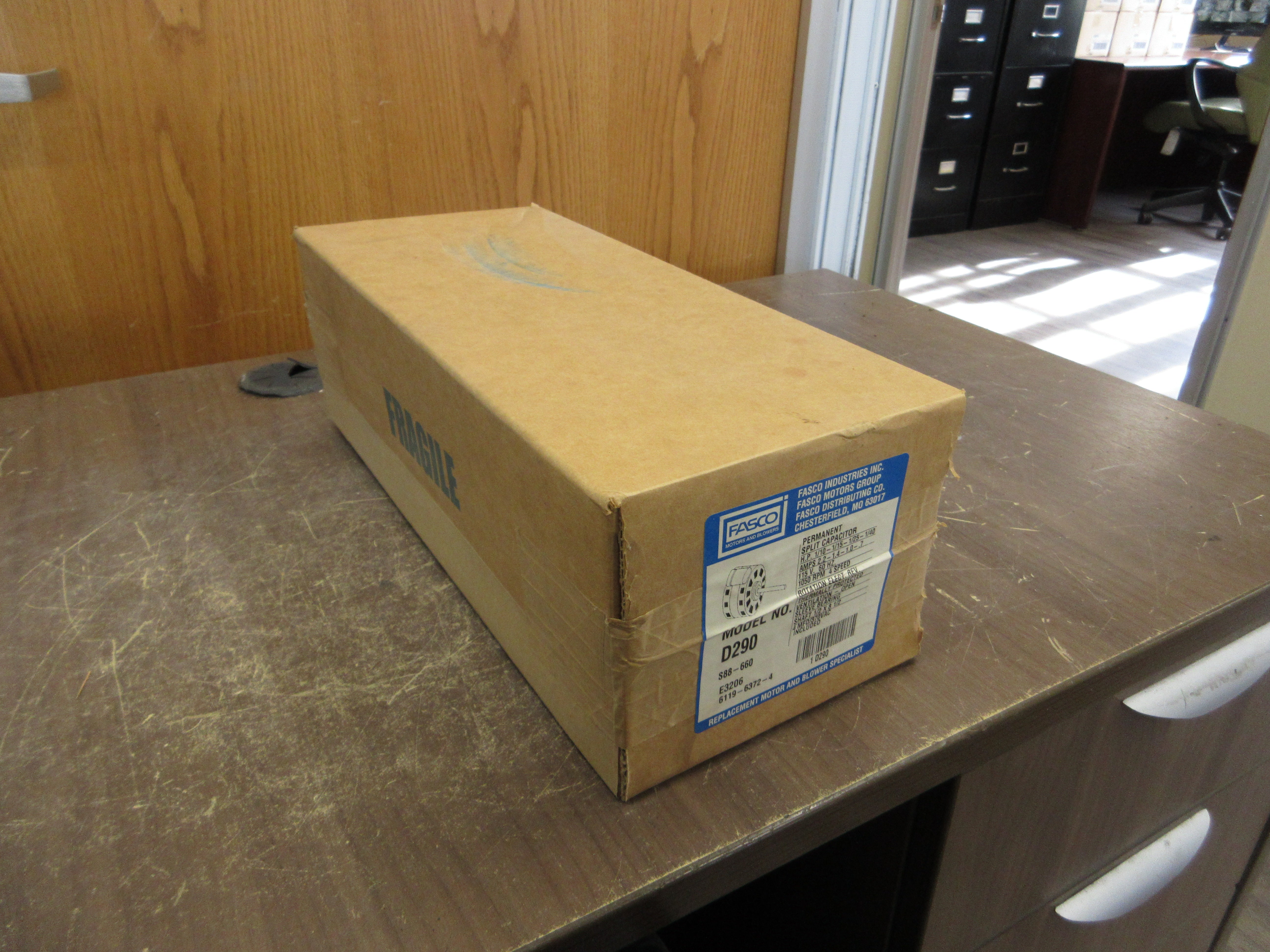 Fasco Permanent Split Capacitor D290 1/10-1/15-1/25-1/40HP 1200 RPM 2.2-1.4-1.0-.7A