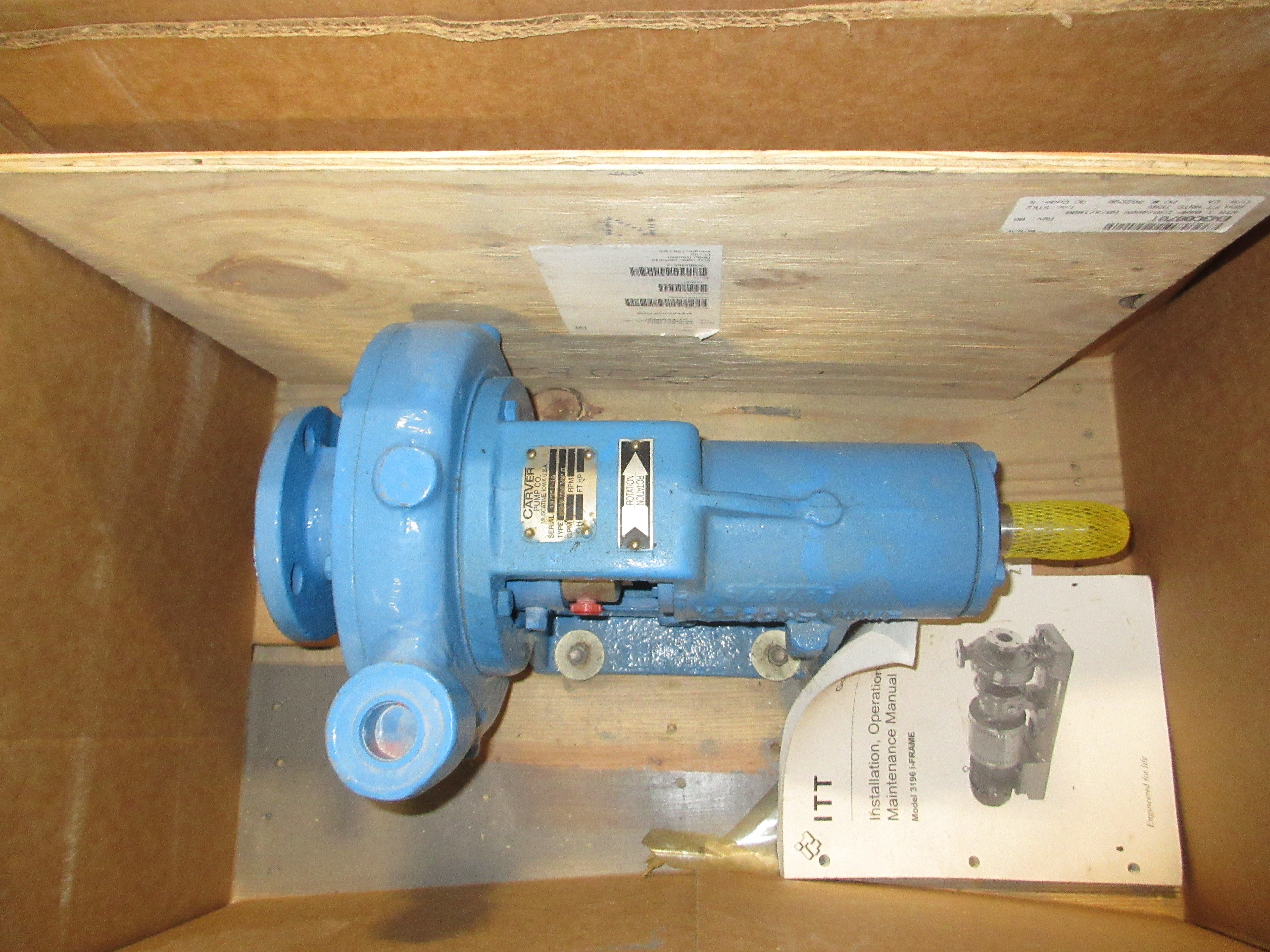Carver Pump Co. Pump KF50-OH 1X2X8 3/16" C1 *No Box* New Surplus