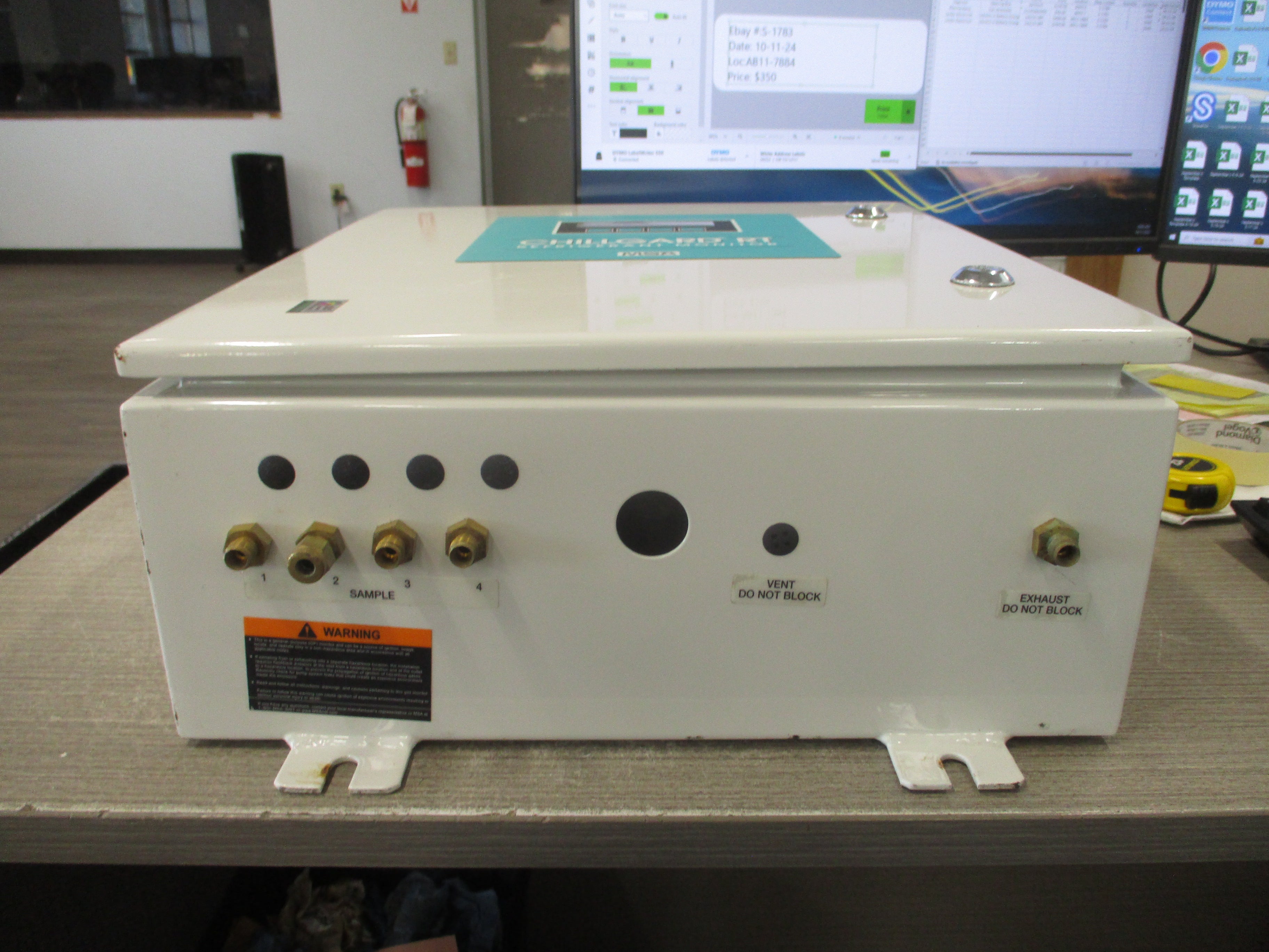 MSA Chillgard RT Refrigerant Monitor A-RT-R-4-1-1-0-F-4-0-D-0-0-A-D-0-0-0-0 110-250V 50/60Hz 1Ph Used