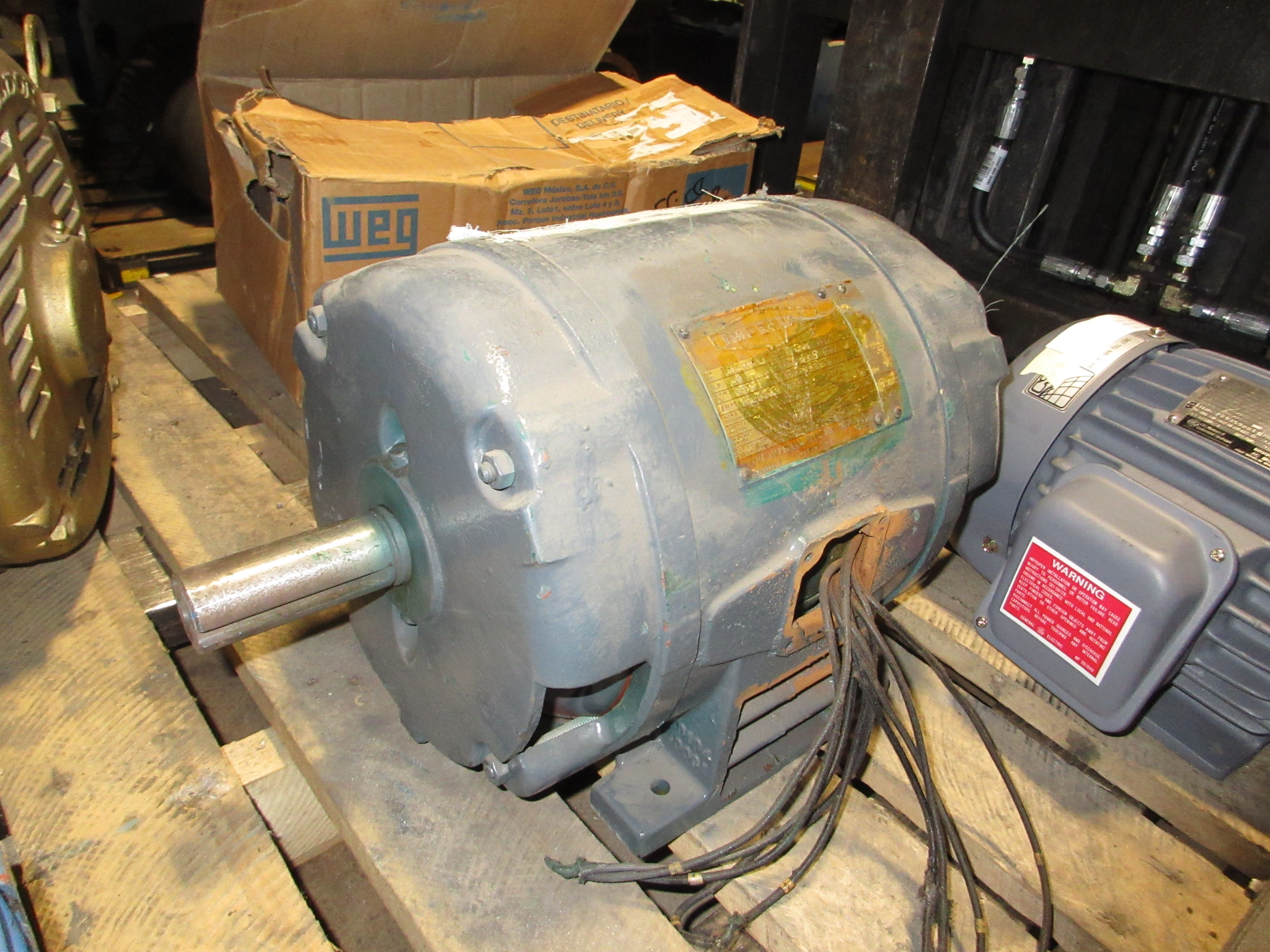 Imperial Motor 328949 10HP 1800RPM 230/460V 28.4/14.2A 3Ph 60Hz Used