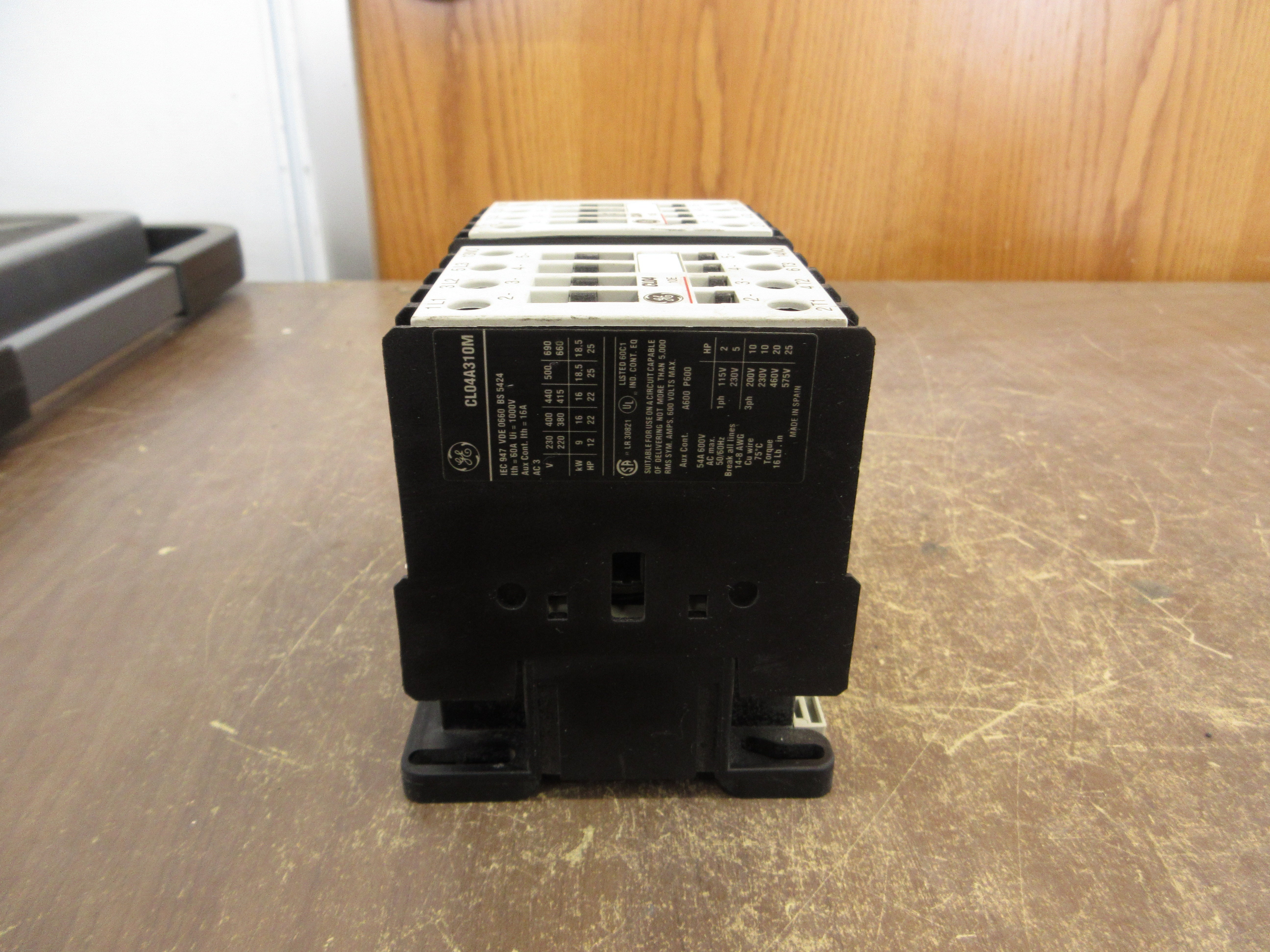 GE Reversing Contactor CL04A310M 120V Coil 54A 600V Used