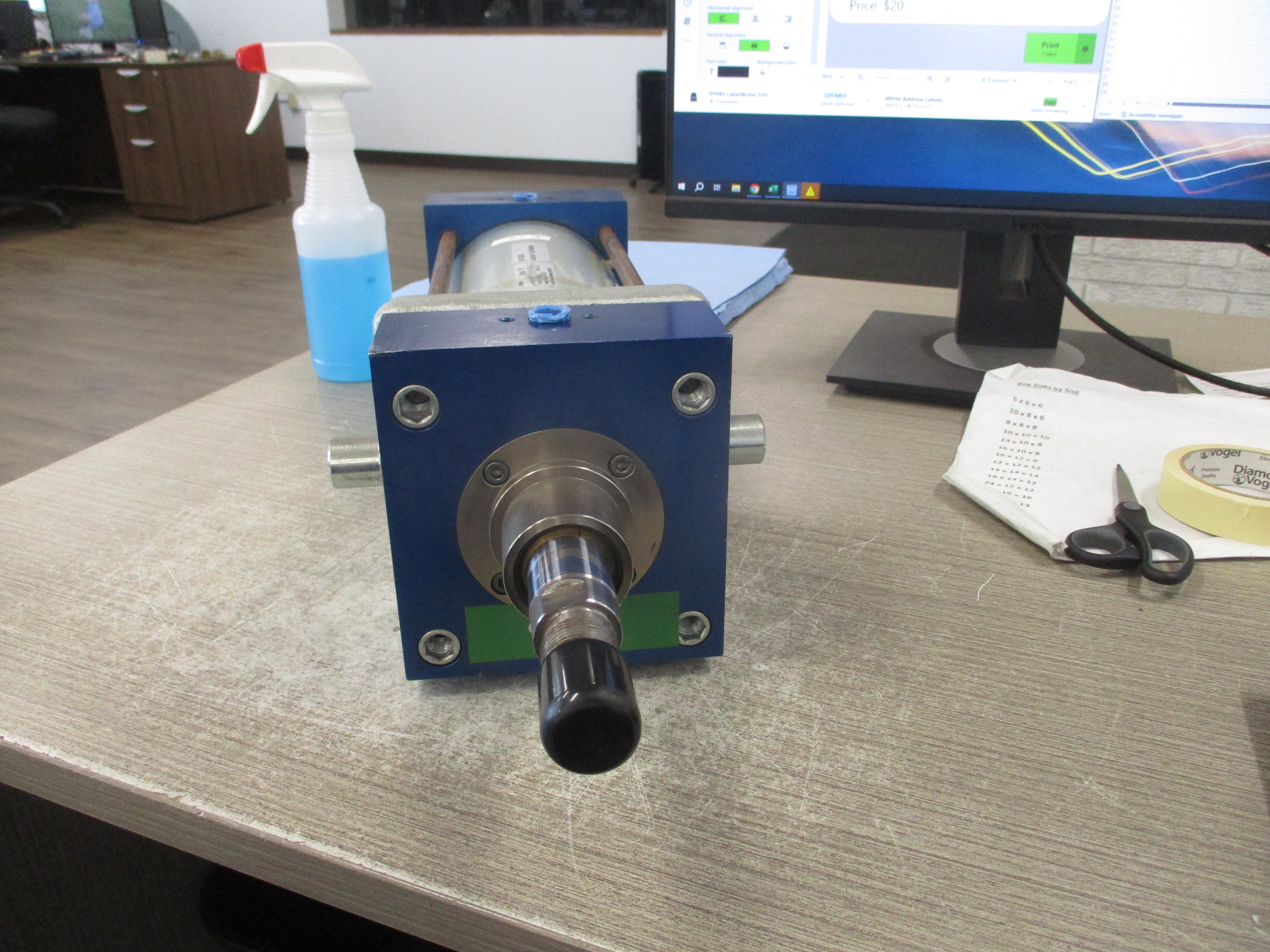 Miller Series IPA Pneumatic Cylinder IPA-89B2B-0125-250.000-0032-N11N-0 Pressure: 10 Bar Used