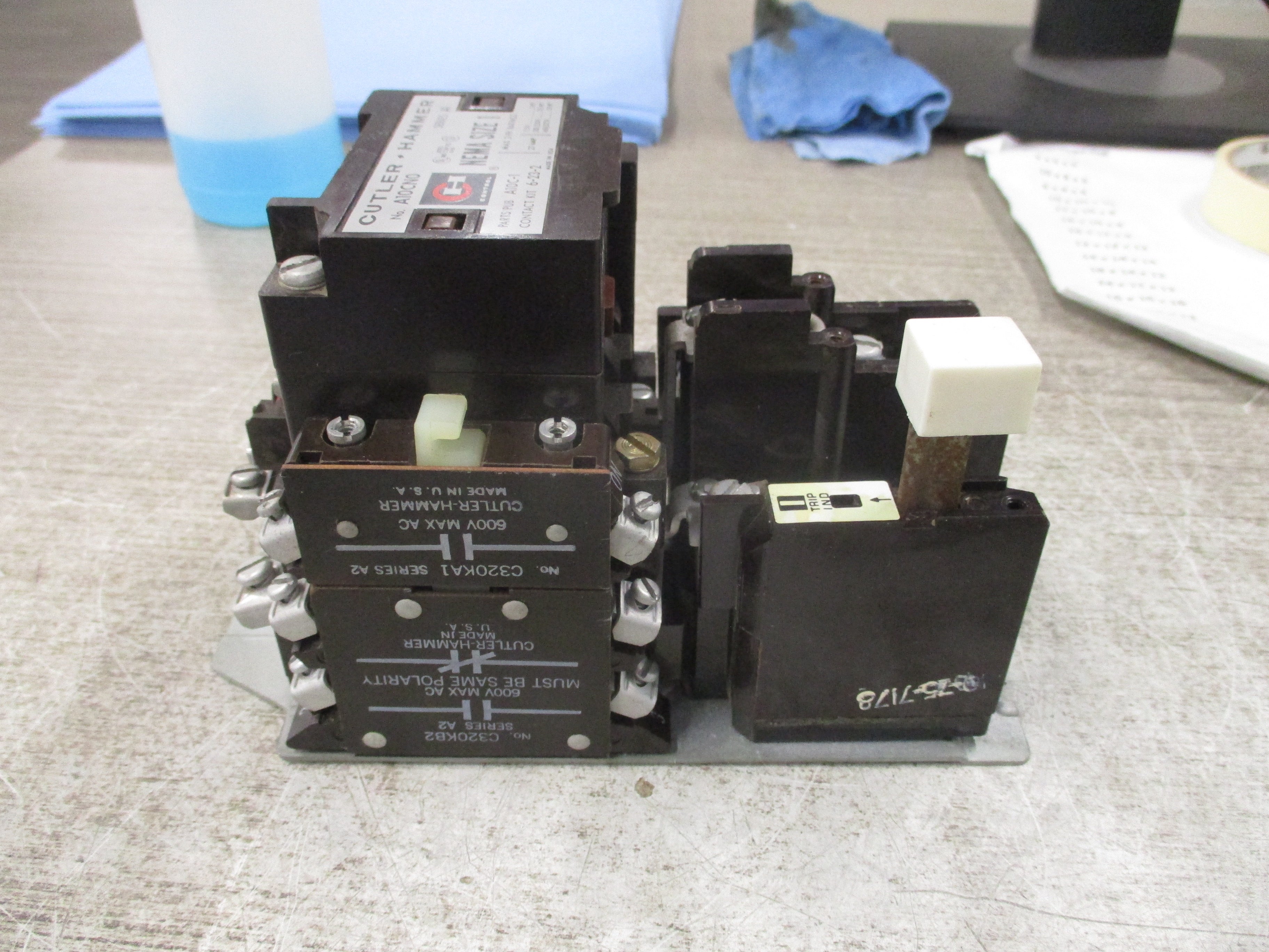 Cutler-Hammer Size 1 Starter A10CN0 Ser. A1 120V Coil 27A Used