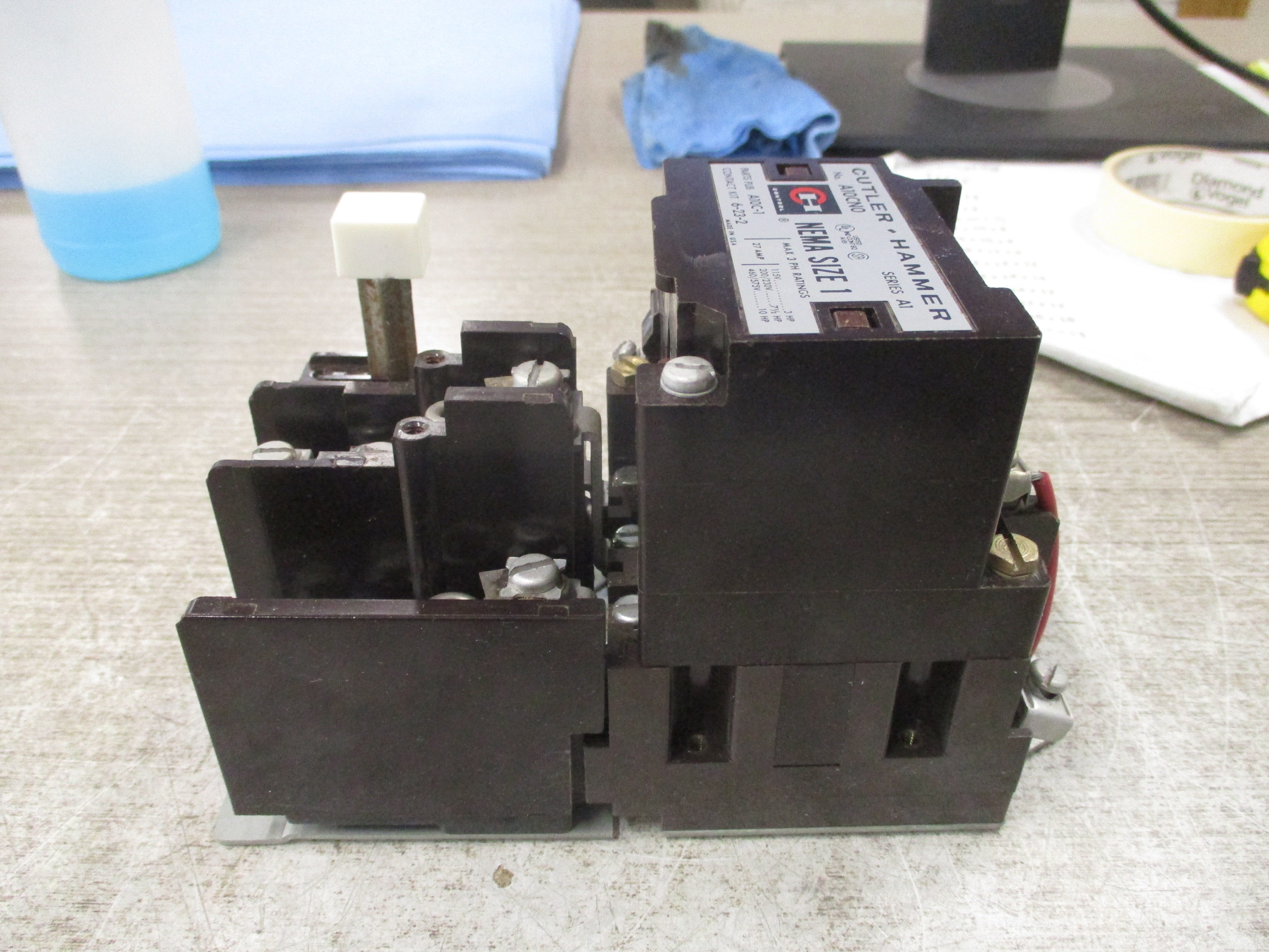 Cutler-Hammer Size 1 Starter A10CN0 Ser. A1 120V Coil 27A Used