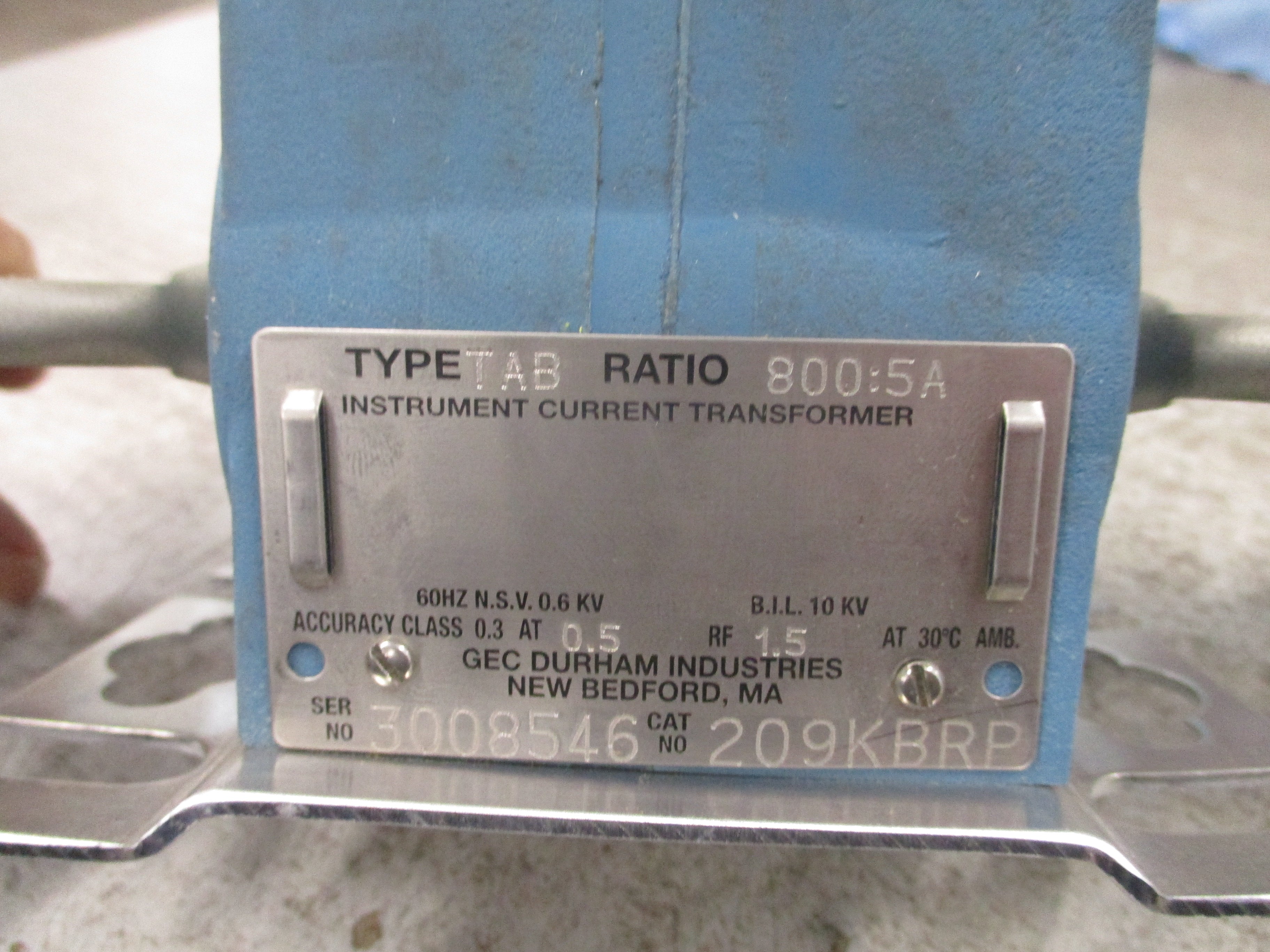 GEC Durham Instrument Current Transformer 209KBRP Ratio 800:5A *Box of 3* New Surplus