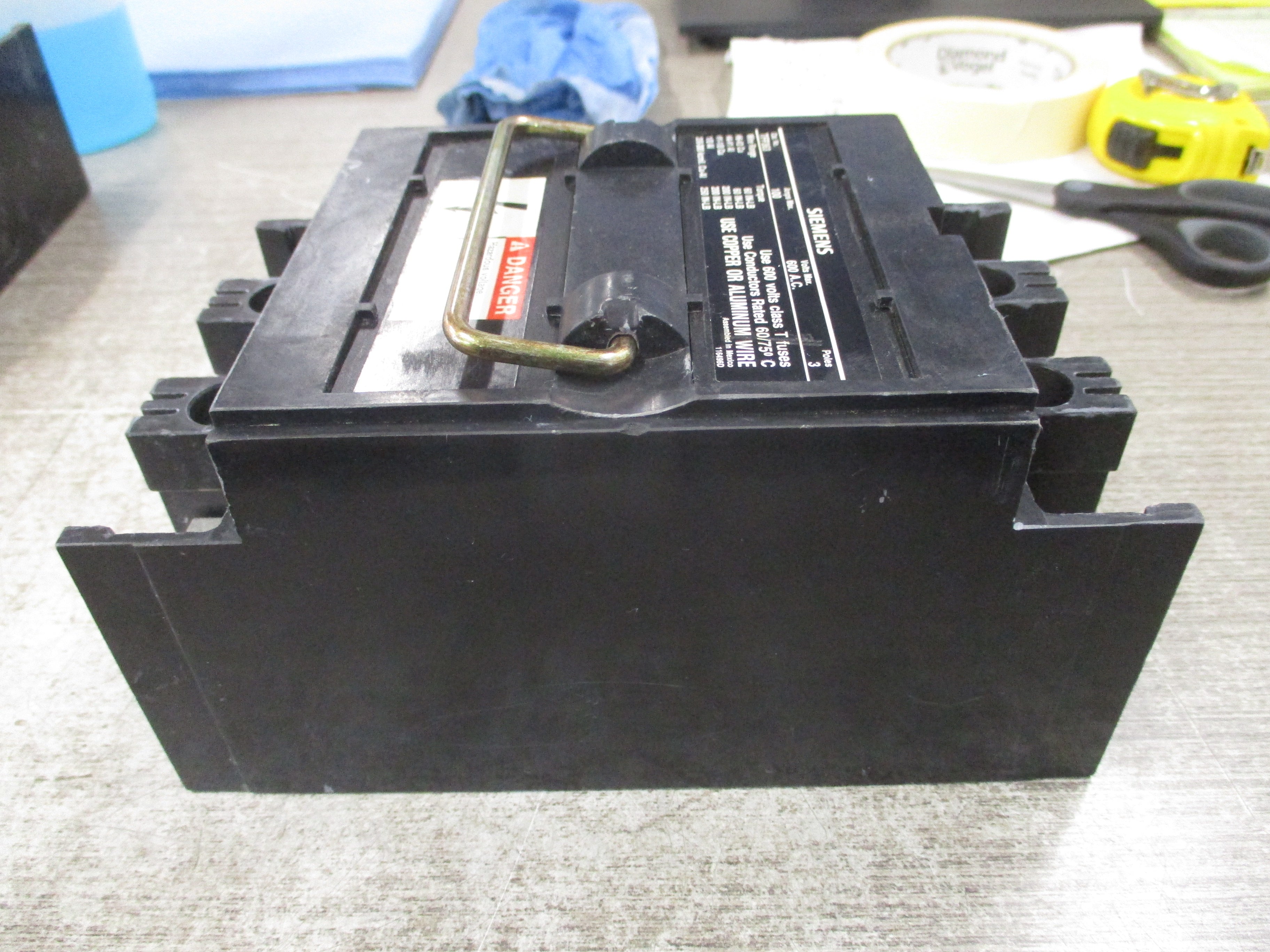 Siemens Fuse Pullout Switch TFP363 100A 600V 3P Used