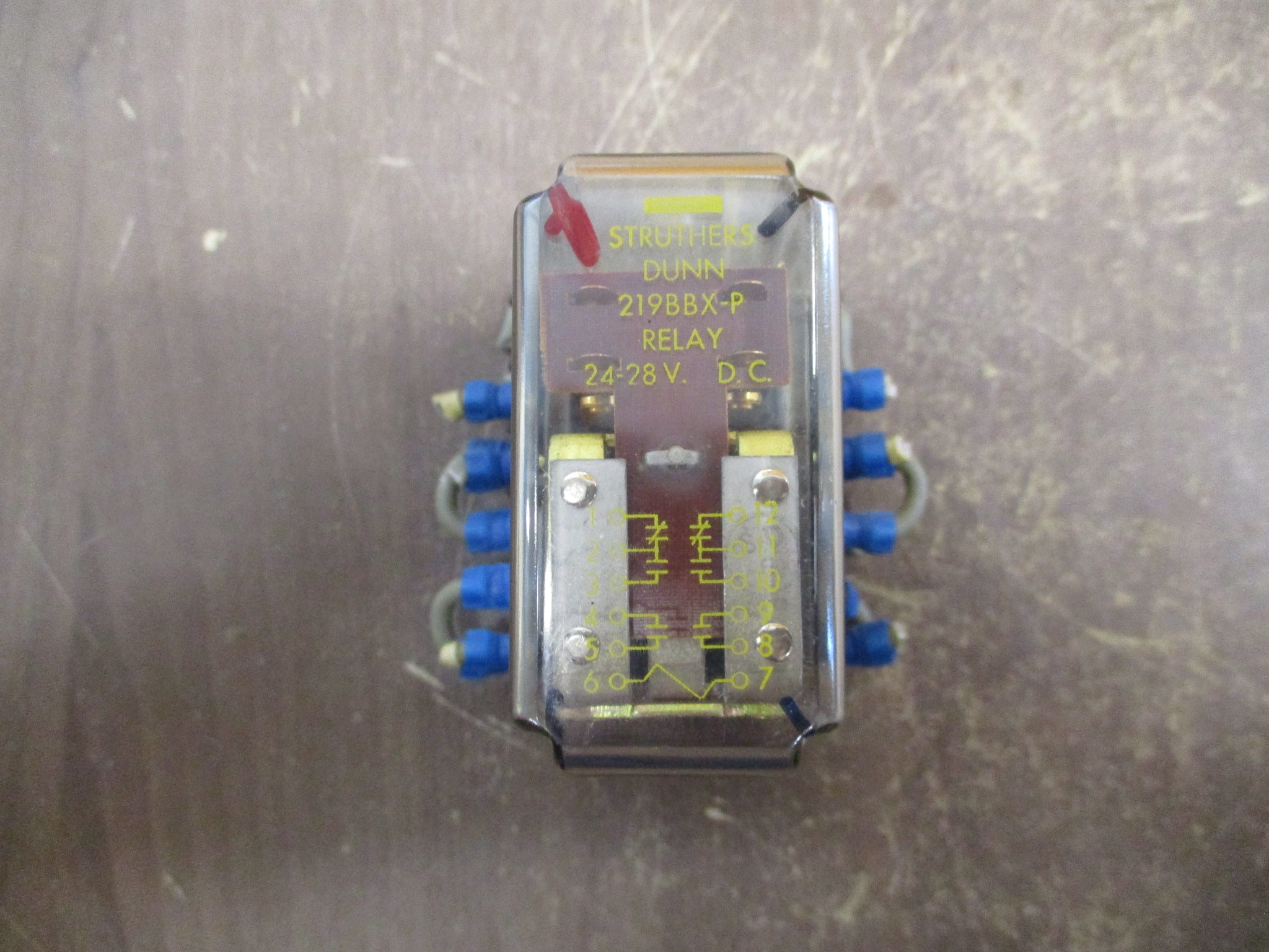Struthers Dunn Relay 219BBX-P 24-28VDC Coil w/ Base Used