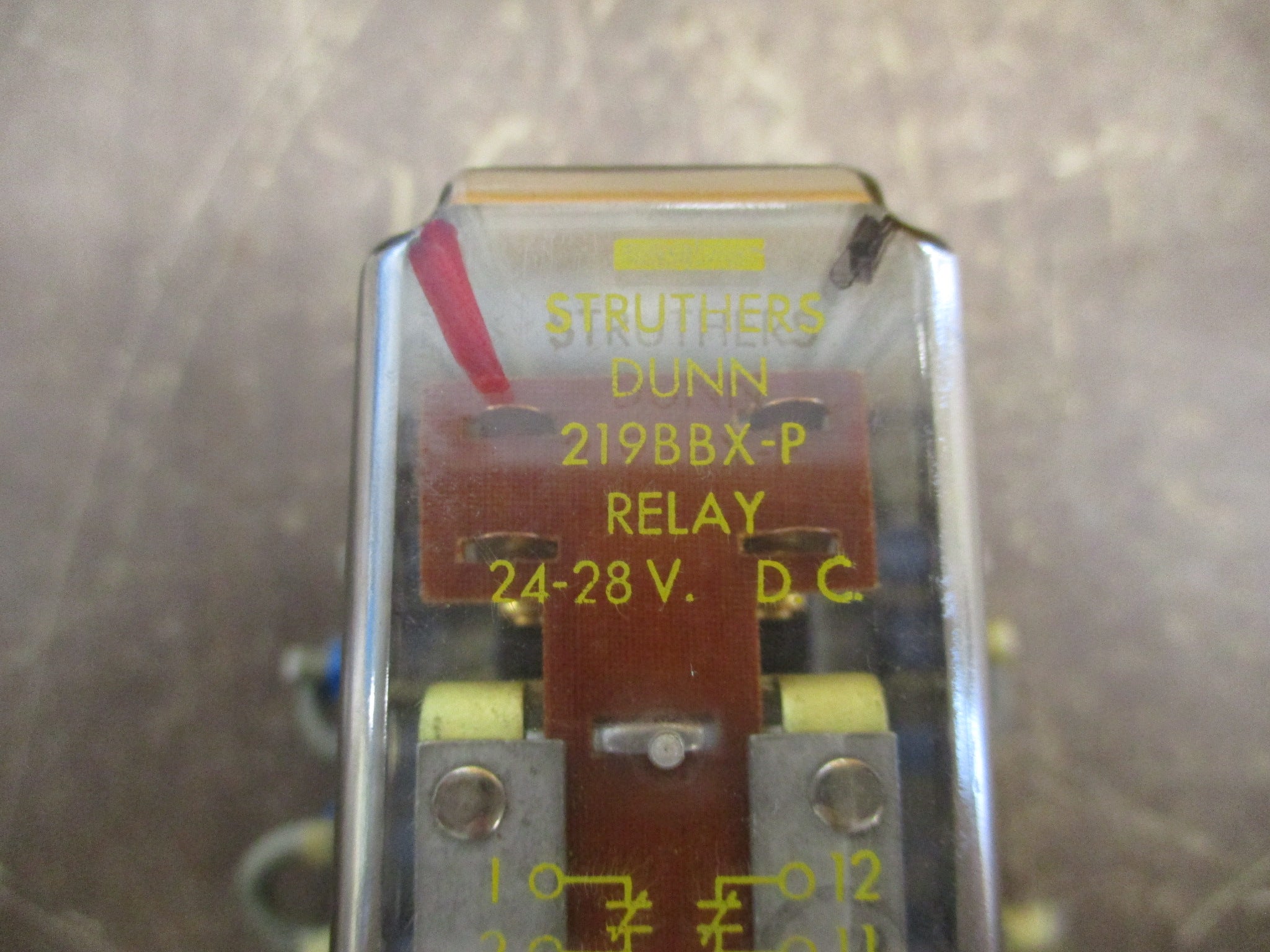 Struthers Dunn Relay 219BBX-P 24-28VDC Coil w/ Base Used