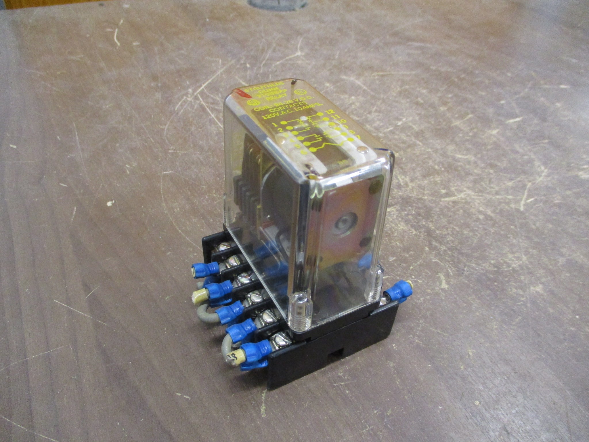 Struthers Dunn Relay 219BBXP 24-28VDC Coil w/ Base Used