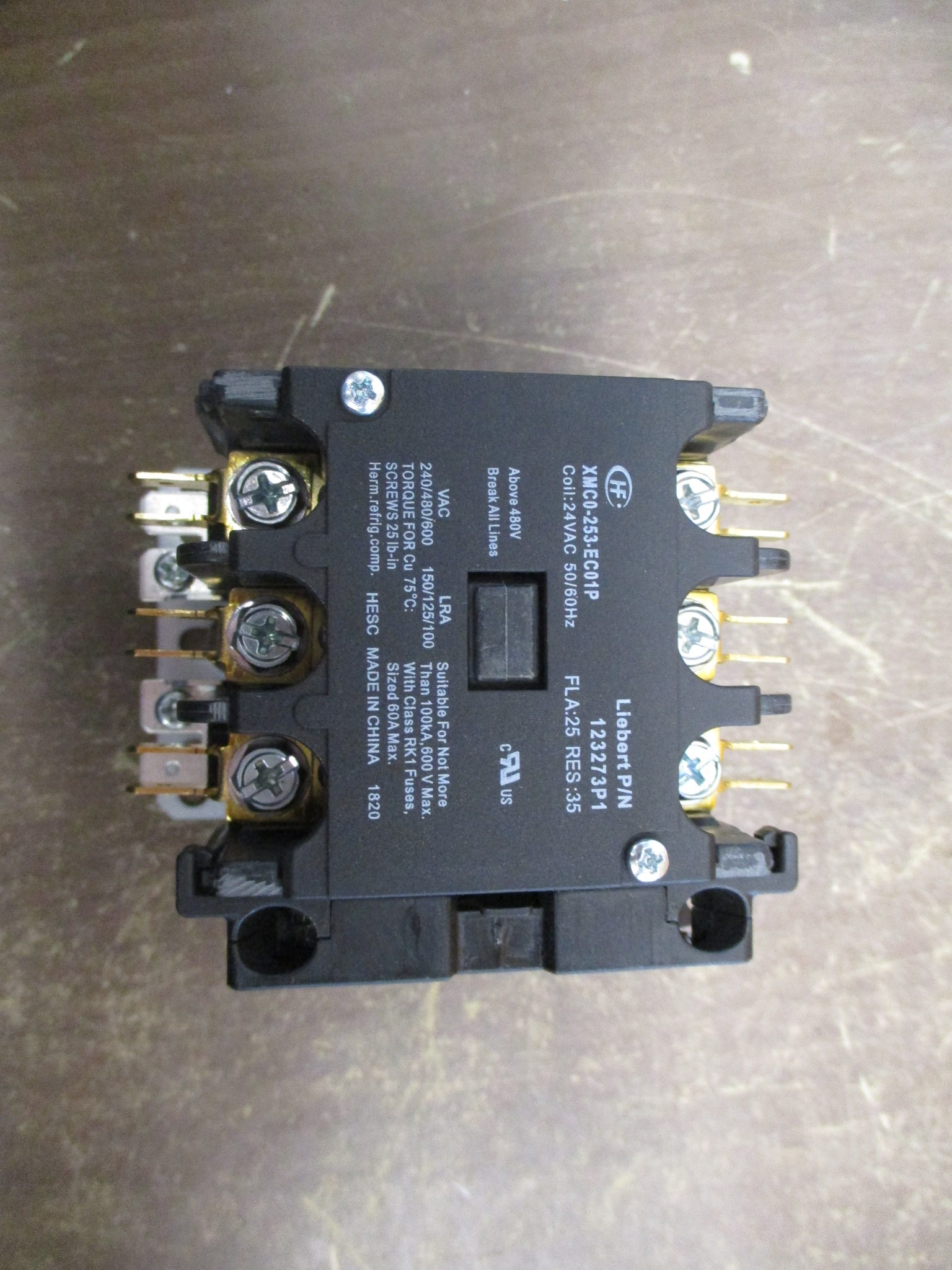 Vertiv Liebert Contactor 123273P1S 24V Coil 25A New Surplus