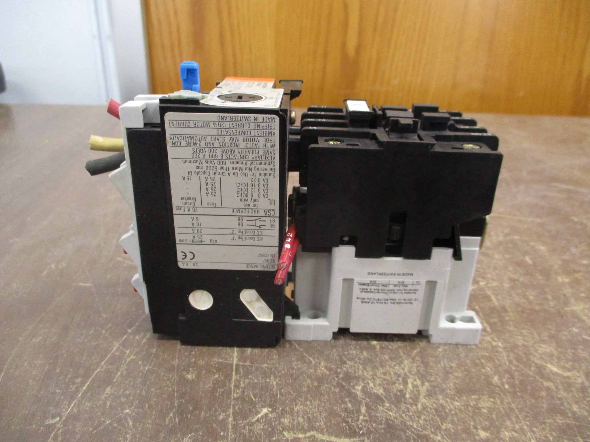 Sprecher + Schuh Starter CA3-9-10/CT 3-12 24V Coil Trip: 3.8-6A Used