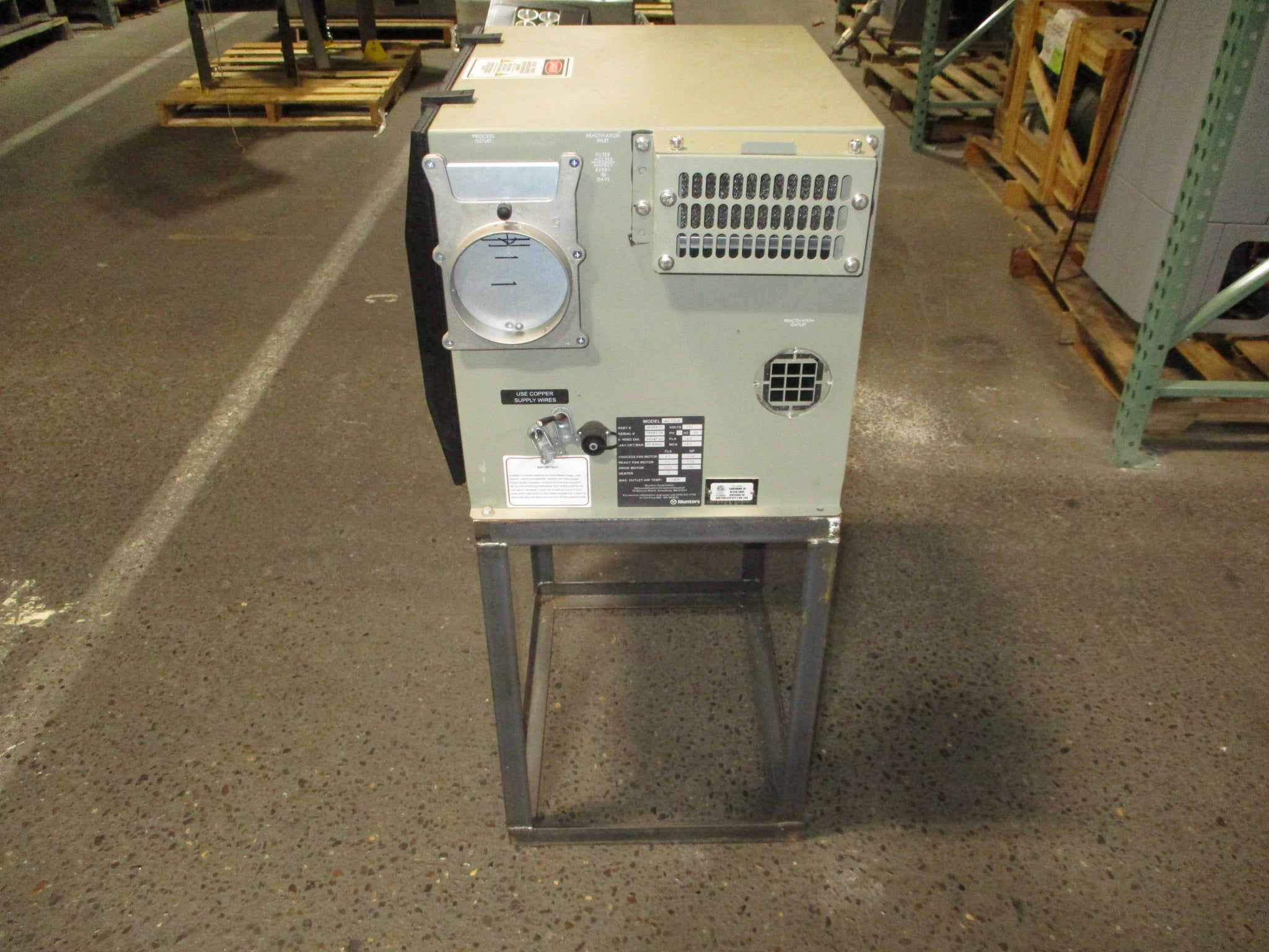 Munters HC-150R Desiccant Dehumidifier 30564-01 115V 1Ph 60Hz Used