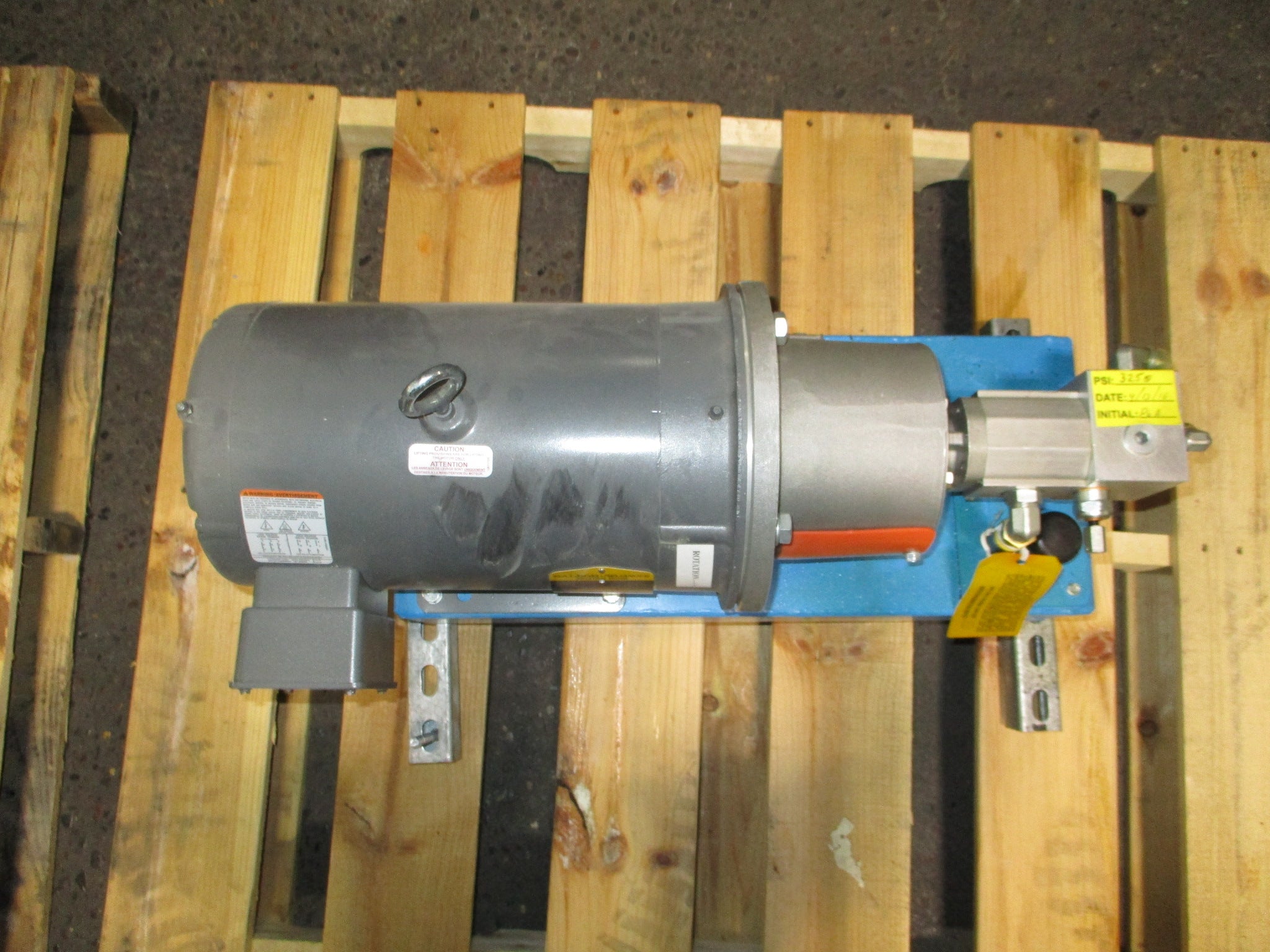 Bucher Hydraulics Hydraulic Power Unit 500216323691080 5HP 1750RPM 60Hz 3Ph Used