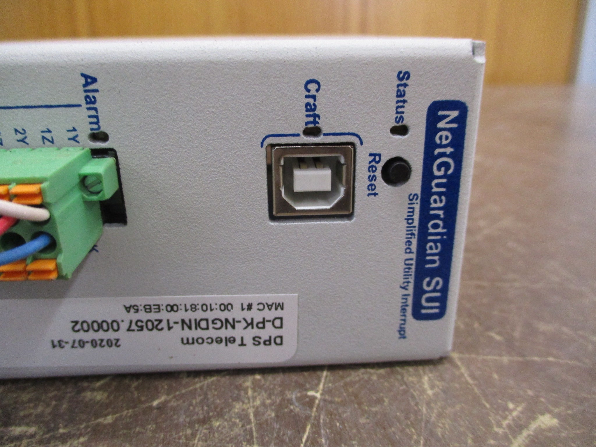 DPS Telecom NetGuardian SUI D-PK-NGDIN-12057.00002 12-24VDC 0.5A Used
