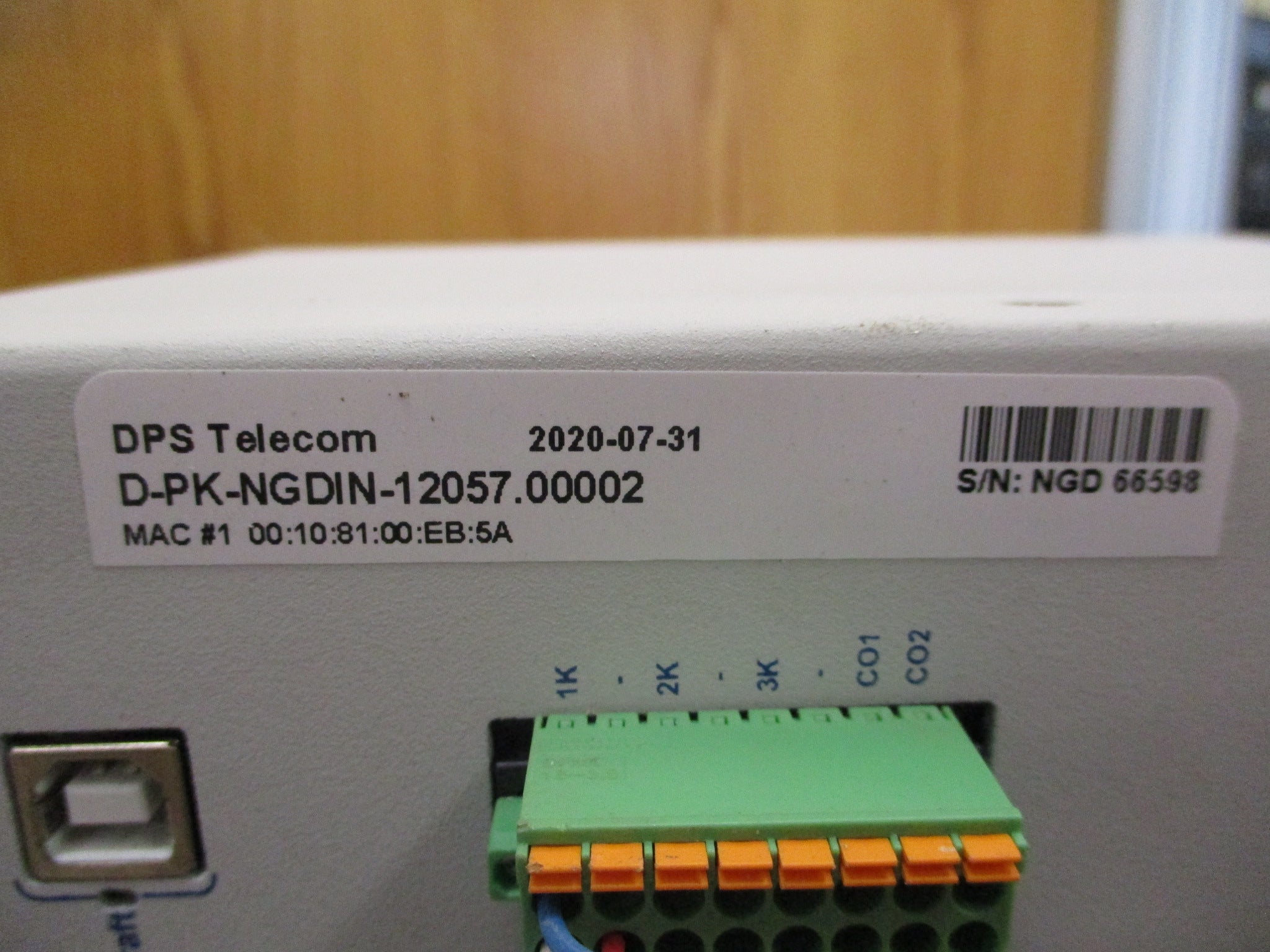 DPS Telecom NetGuardian SUI D-PK-NGDIN-12057.00002 12-24VDC 0.5A Used