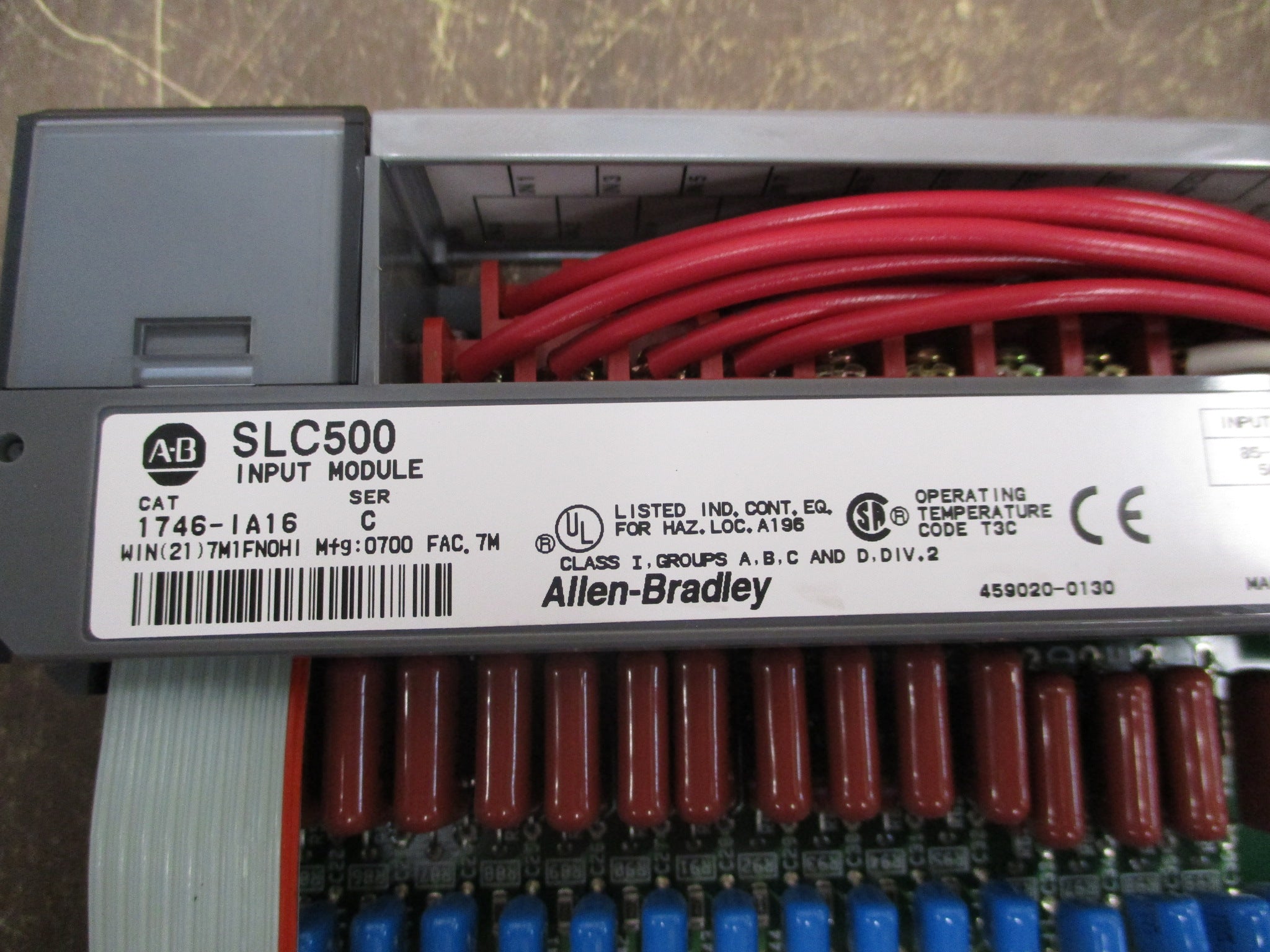 Allen-Bradley SLC500 Input Module 1746-IA16 85-132VAC 50/60Hz Ser. C Used