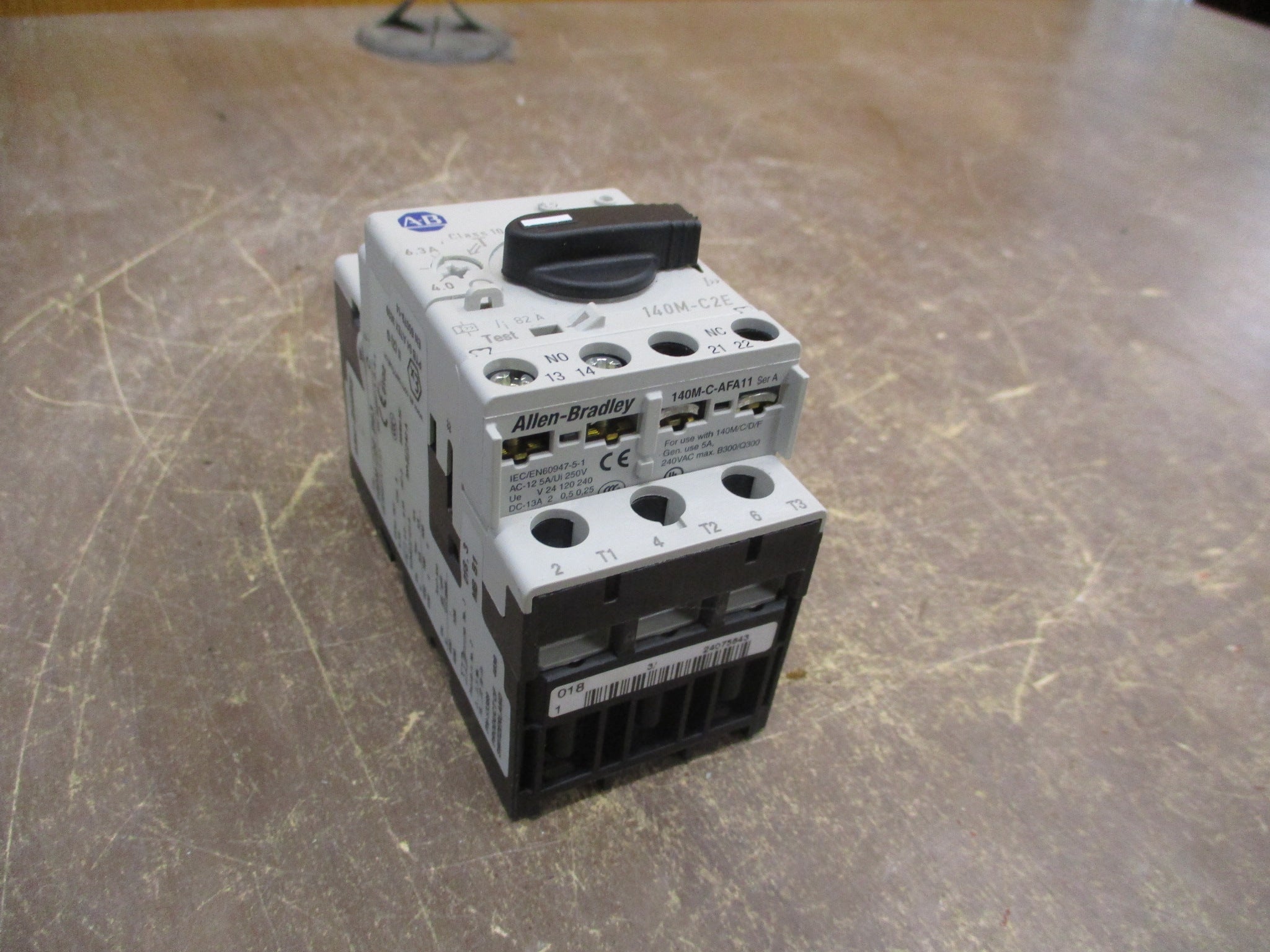 Allen-Bradley Manual Motor Protector 140M-C2E-B63 Ser. C Trip: 4.0-6.3A
