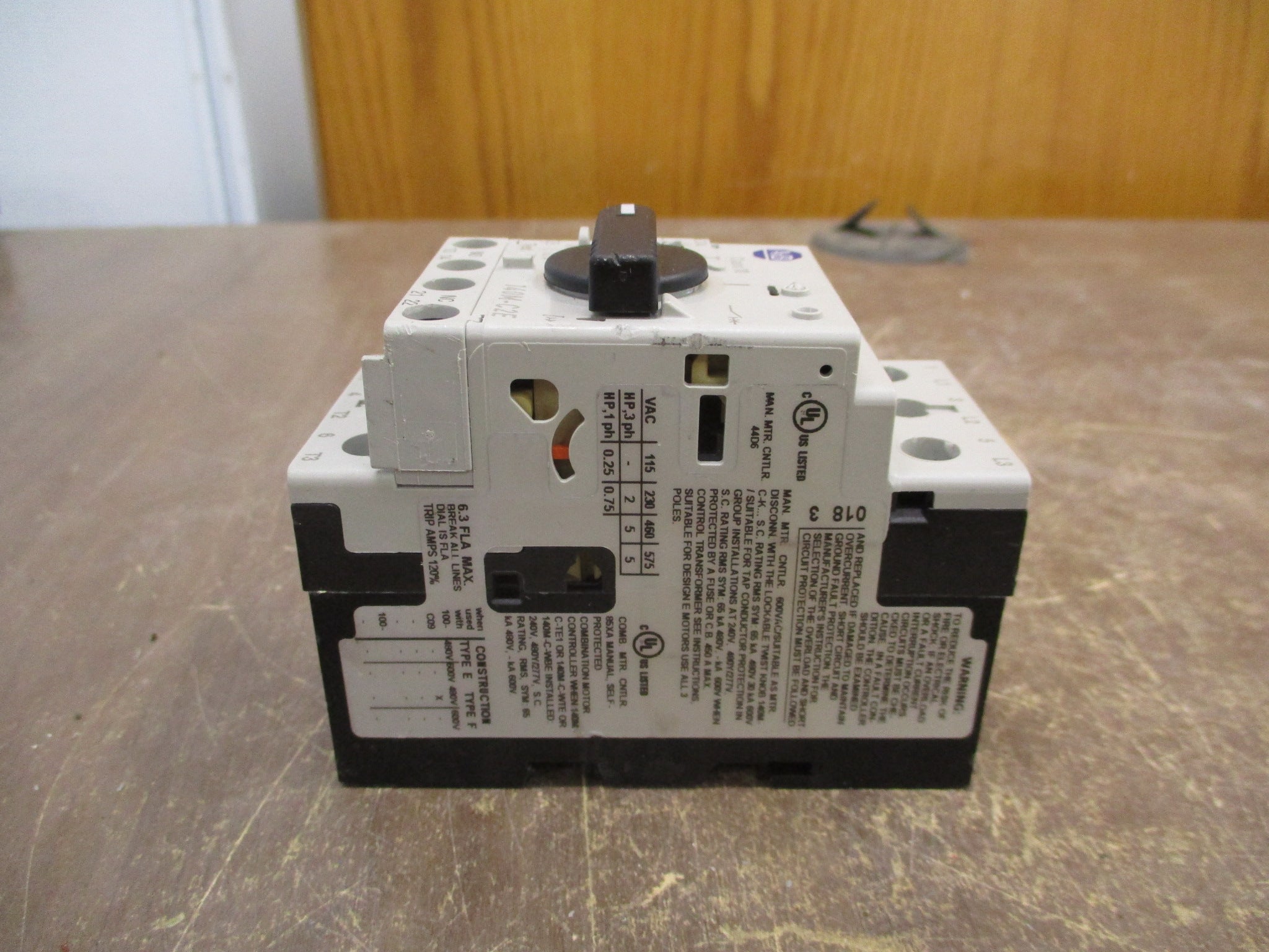 Allen-Bradley Manual Motor Protector 140M-C2E-B63 Ser. C Trip: 4.0-6.3A