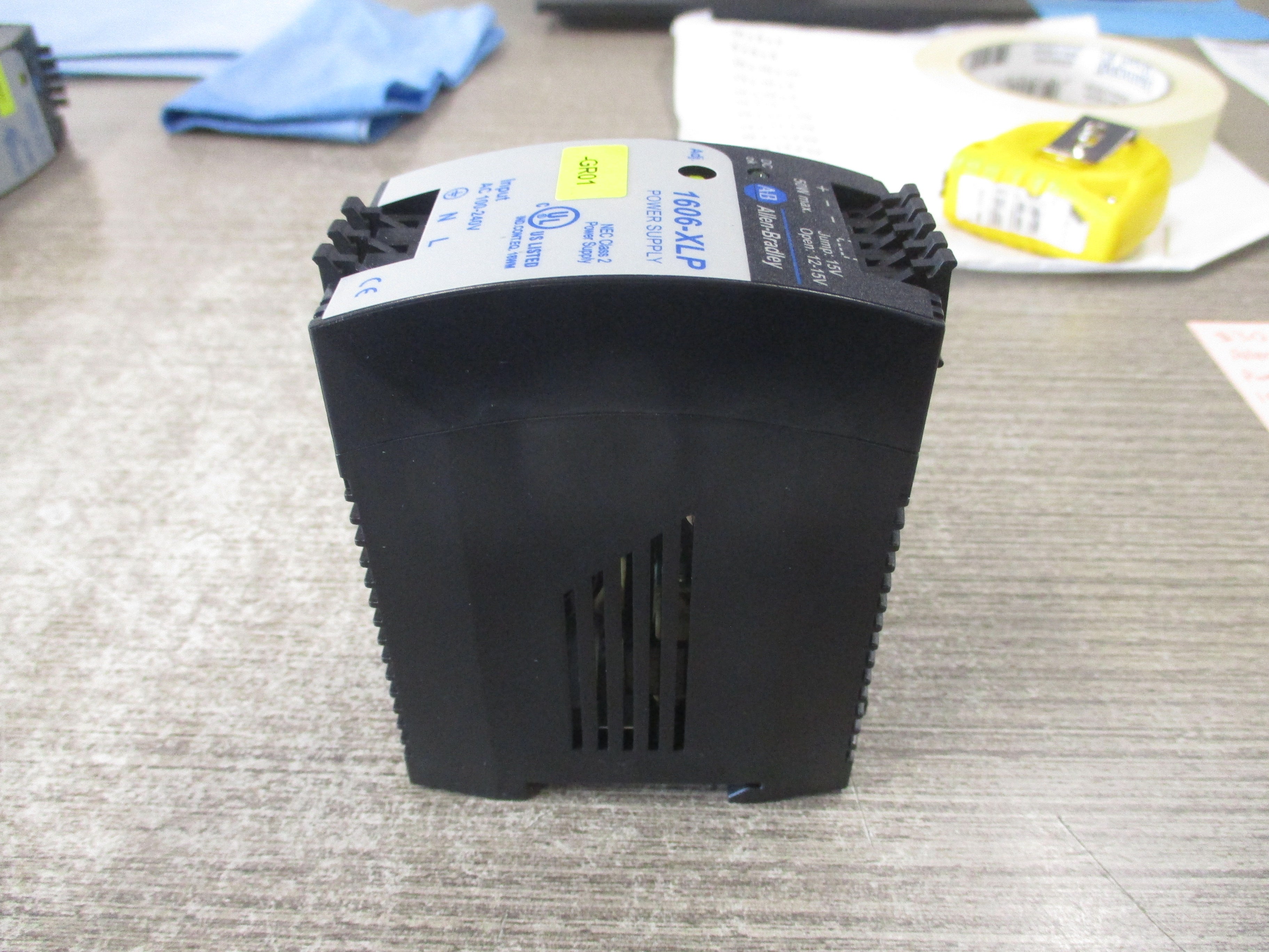 Allen-Bradley Power Supply 1606-XLP50B Ser. A 50W Input: 100-240VAC / 1.0A / 50-60Hz Output: 12-15VDC / 4.2A Used
