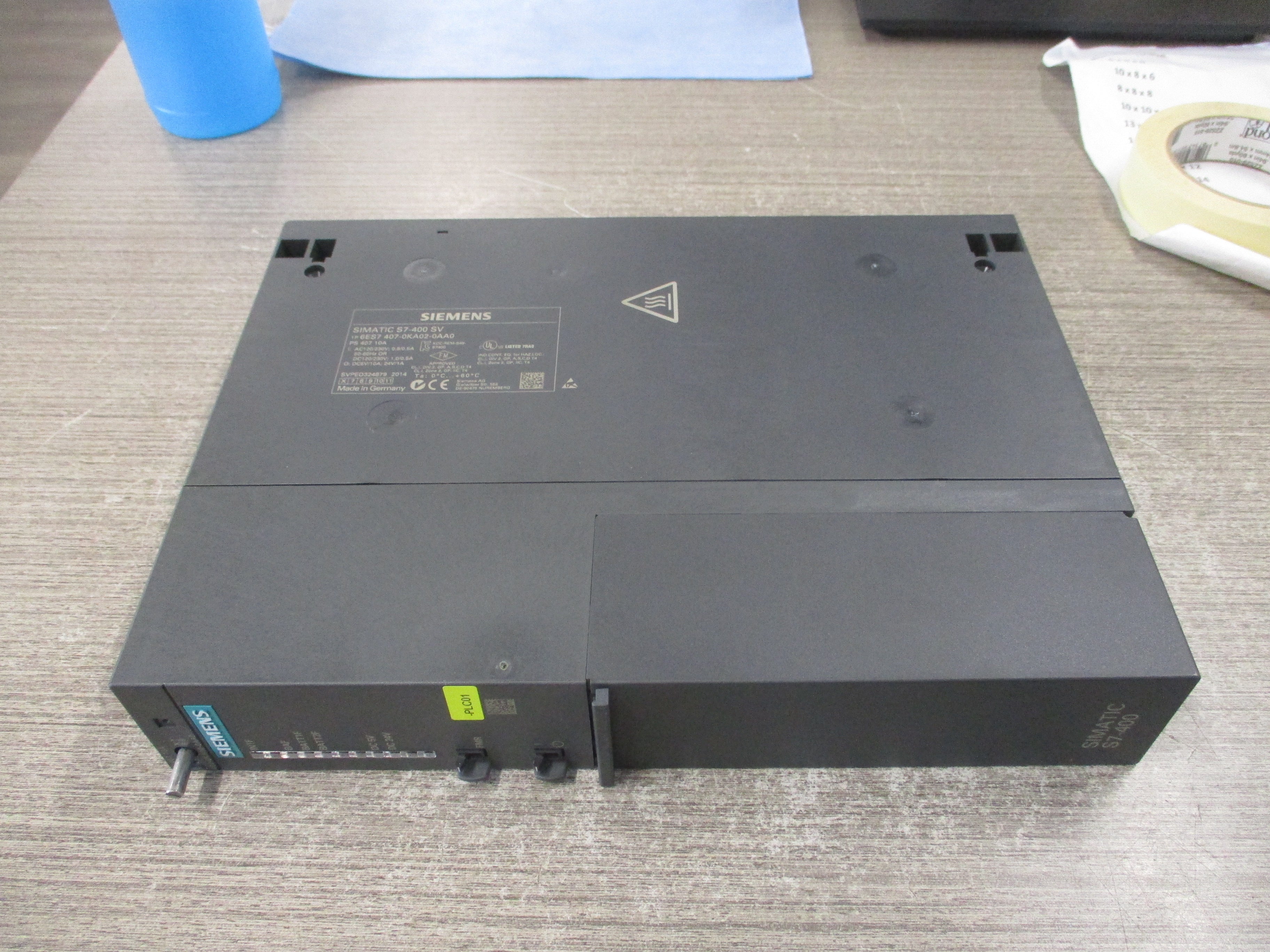 Siemens Simatic S7-400 SV Power Supply Module 6ES7 407-0KA02-0AA0 Input: AC 120/230V; 0.9/0.5A / 50-60Hz OR / DC 120/230V; 1.0/0.5A Output: DC5V/10A; 24V/1A  * W/Cover * Used