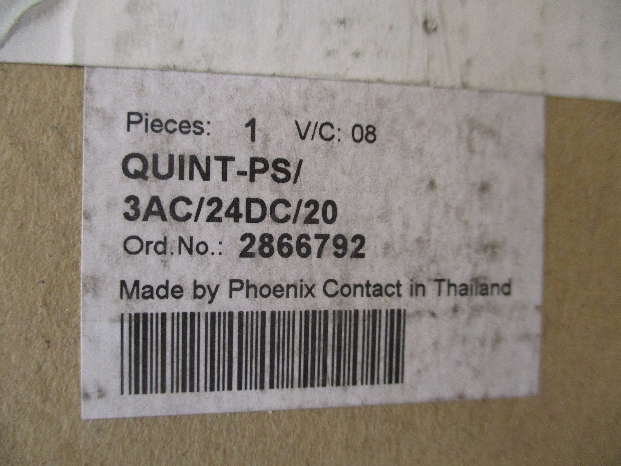 Phoenix Contact Power Supply 2866792 QUINT-PS/3AC/24DC/20 New Surplus