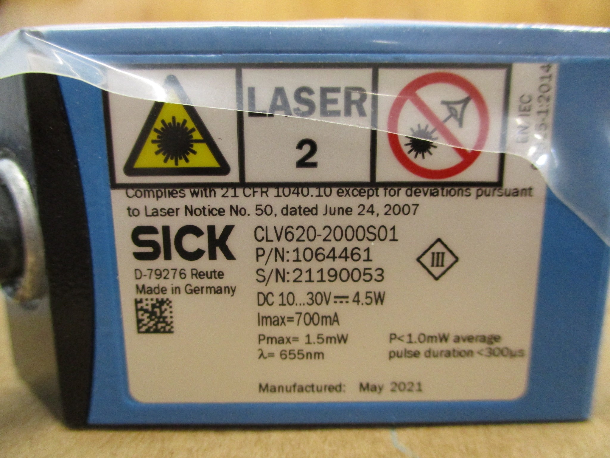 Sick Barcode Scanner CLV620-2000S01 SW V6.10 New Surplus