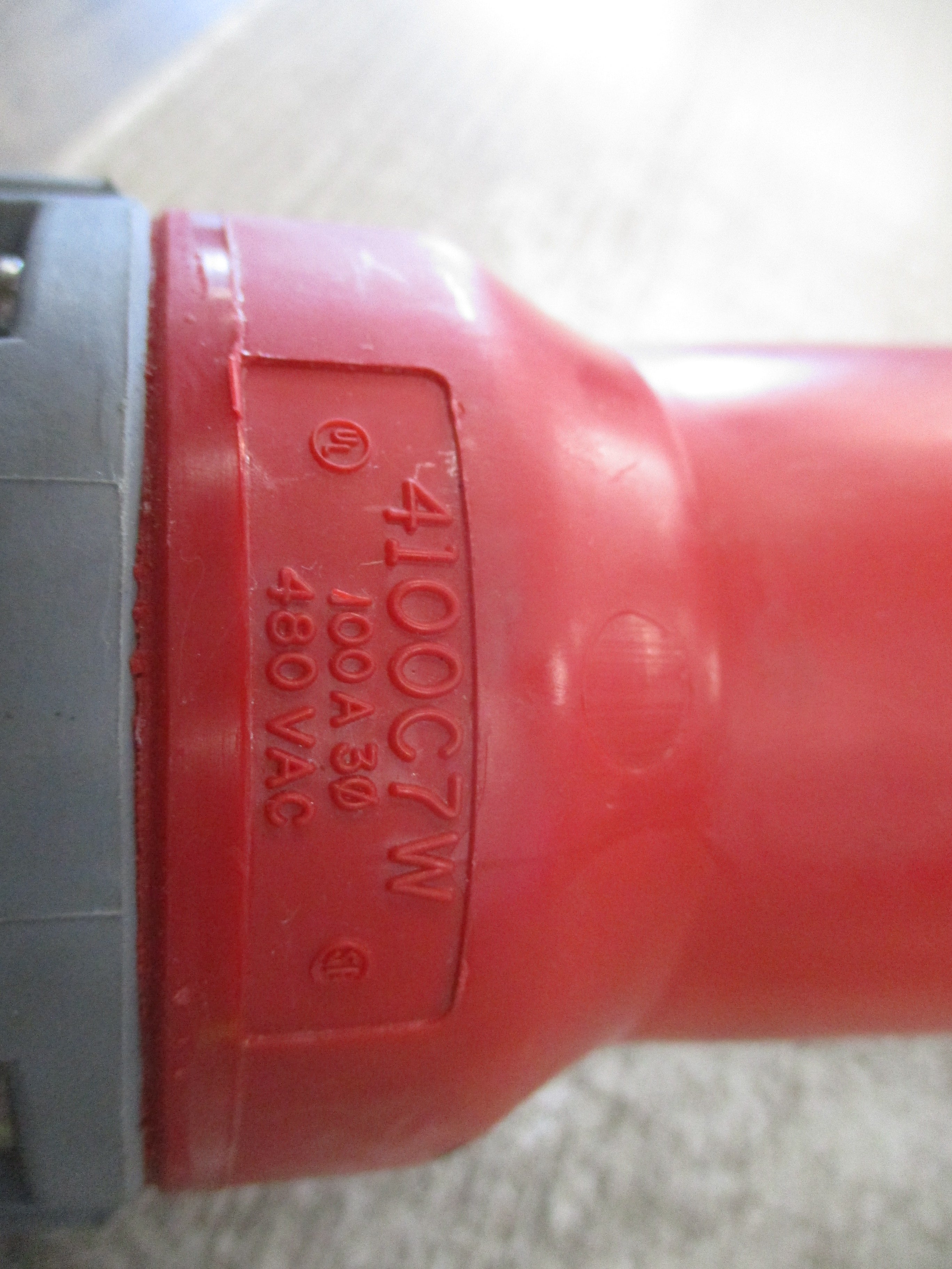 Hubbell Connector 4100C7W 100A 480V 3Ph Used