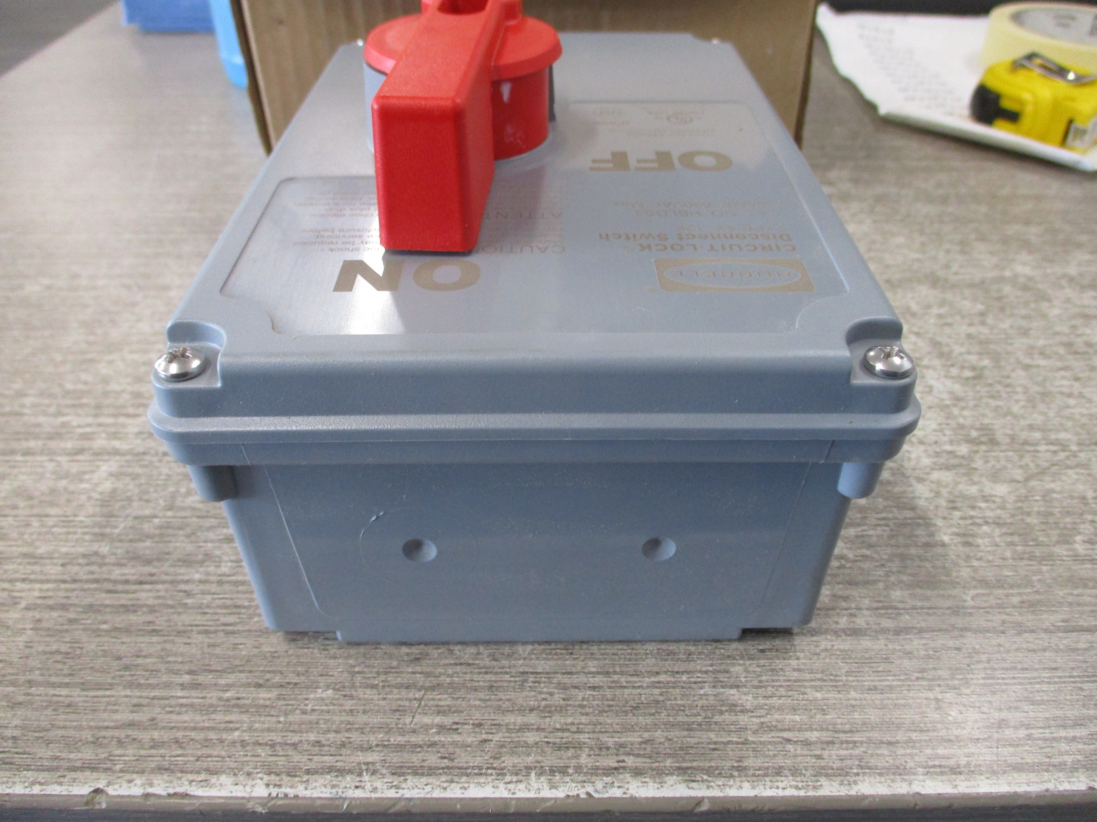 Hubbell Circuit-Lock Disconnect Switch HBLDS3 30A 600V Type 4X, 12K Enclosure New Surplus