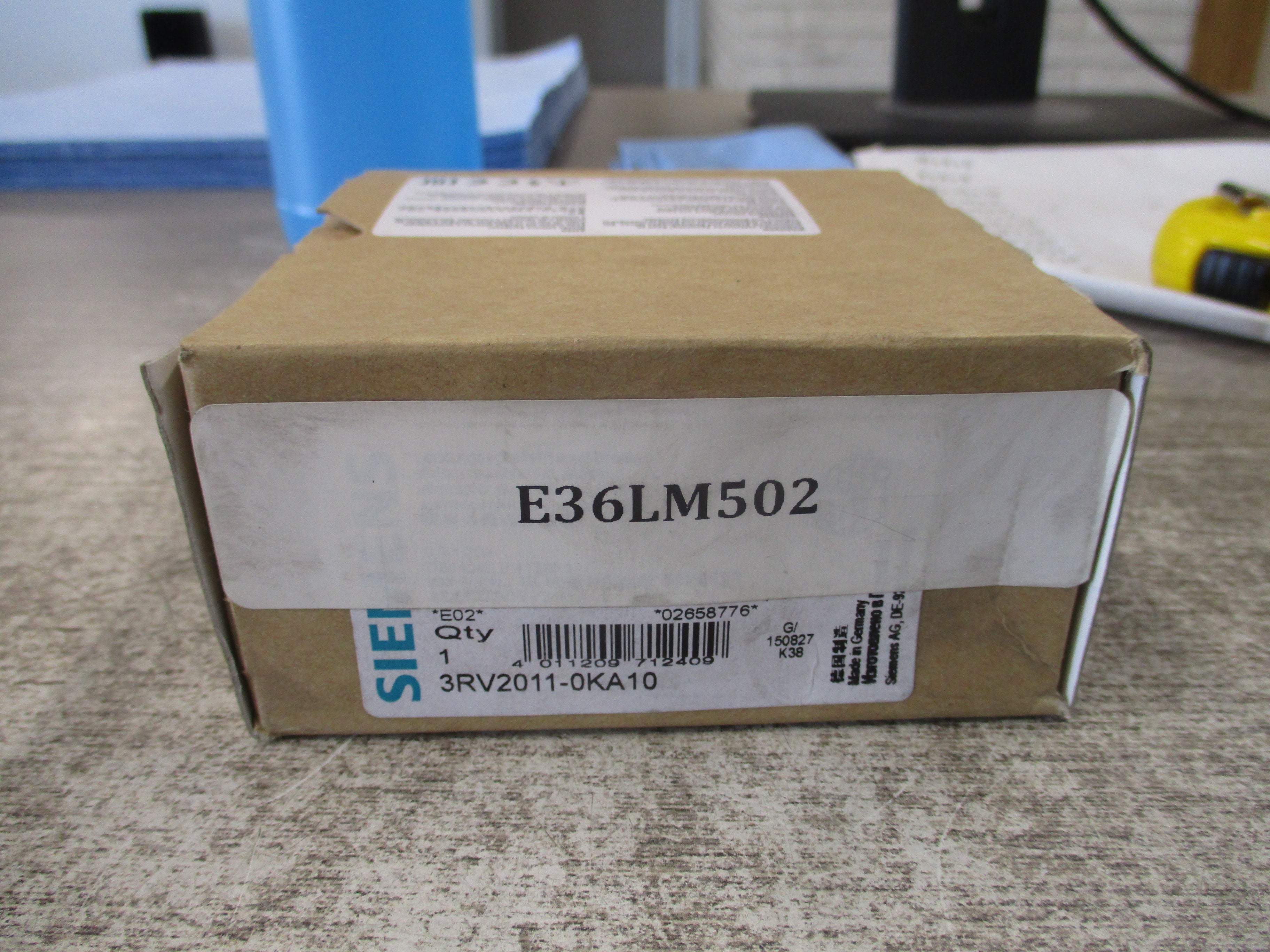 Siemens Manual Motor Protector 3RV2011-0KA10 Trip: 0.9-1.25A New Surplus