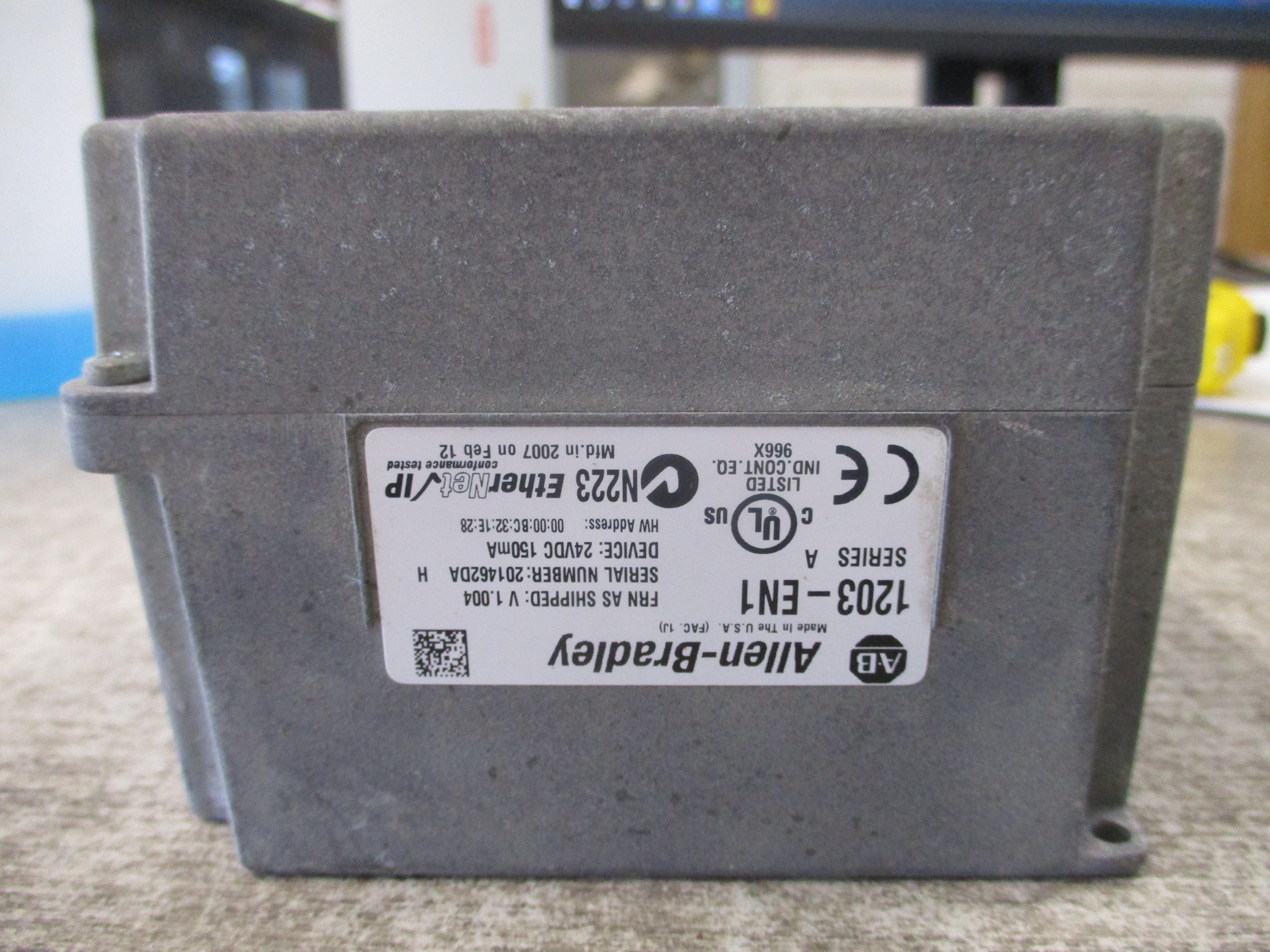 Allen-Bradley Communication Module 1203-EN1 Ser. A FRN: V1.004 24VDC 150mA Used