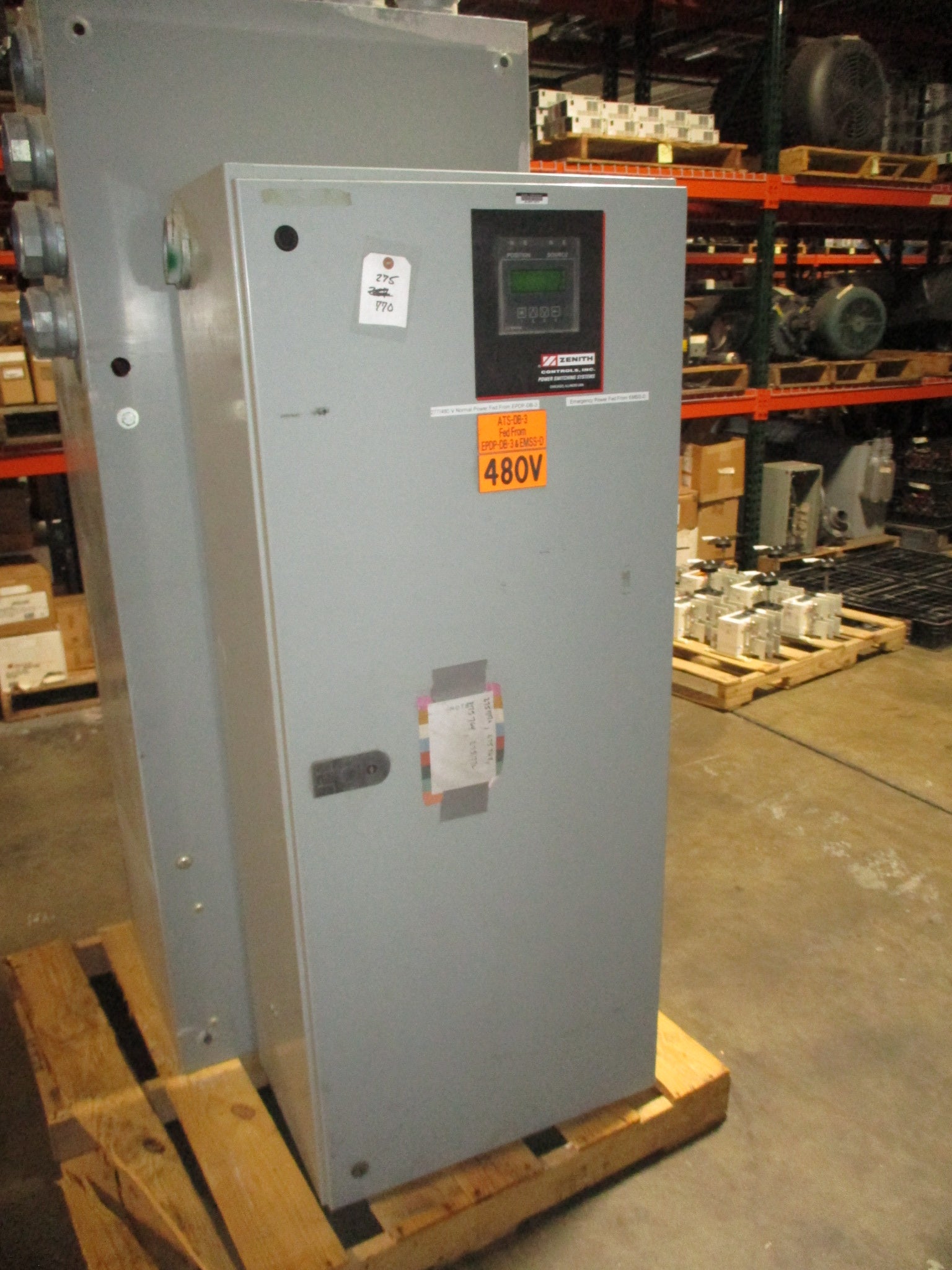 Zenith Automatic Transfer Switch ZTSL40EC-7 400A 277/480V 3Ph 60Hz Used