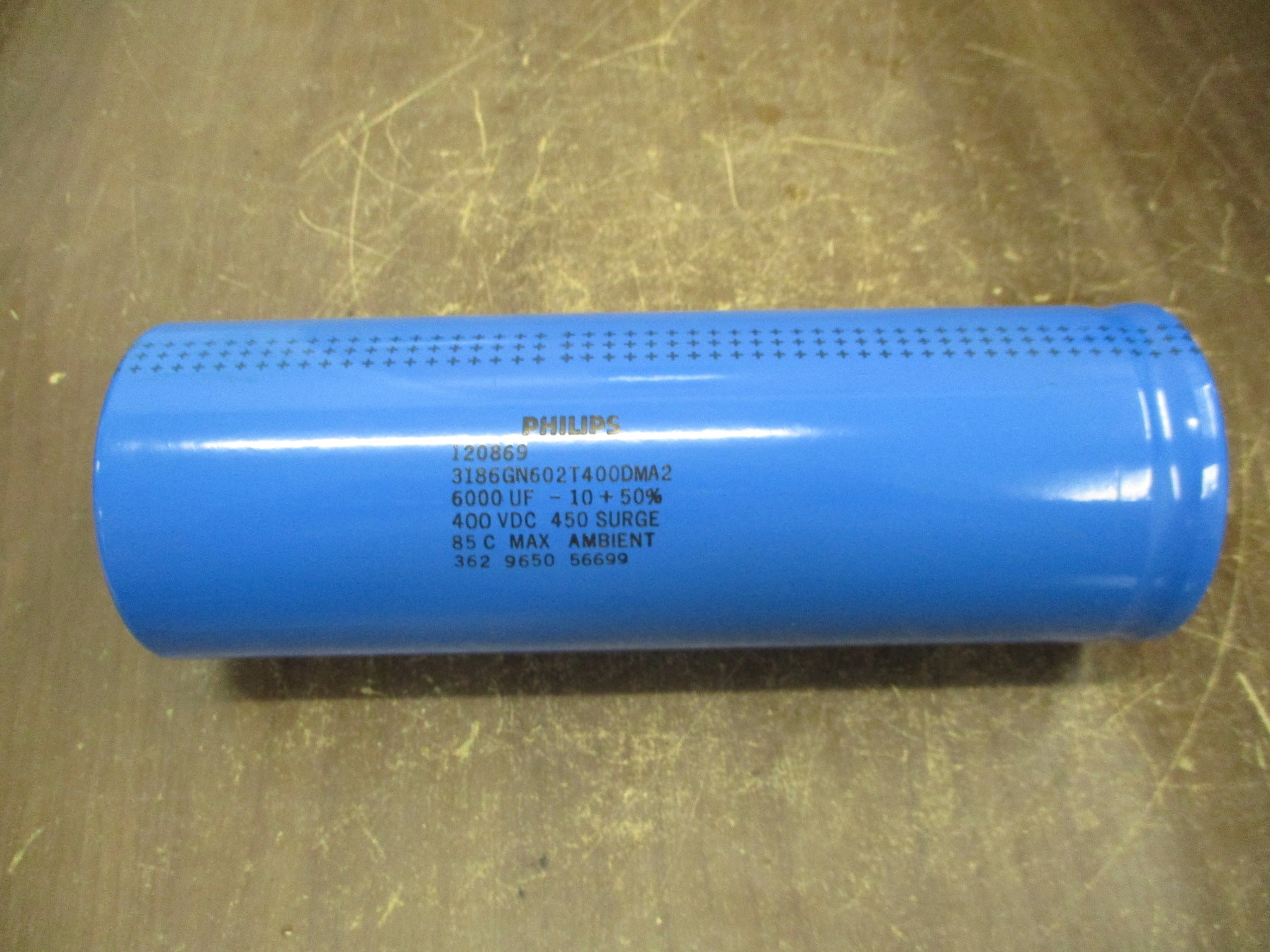 Philips Capacitor 3186GN602T400DMA2 400VDC 6000uF Used