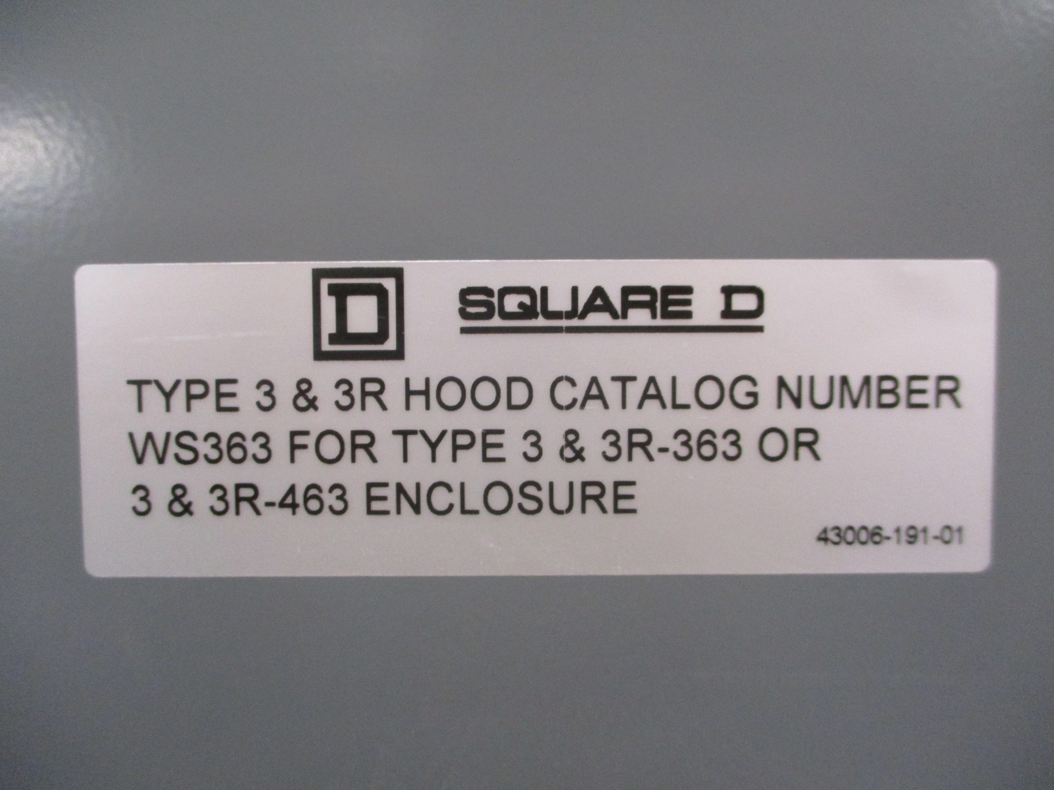Square D Weather Shield WS363 For Dry Type Transformer New Surplus
