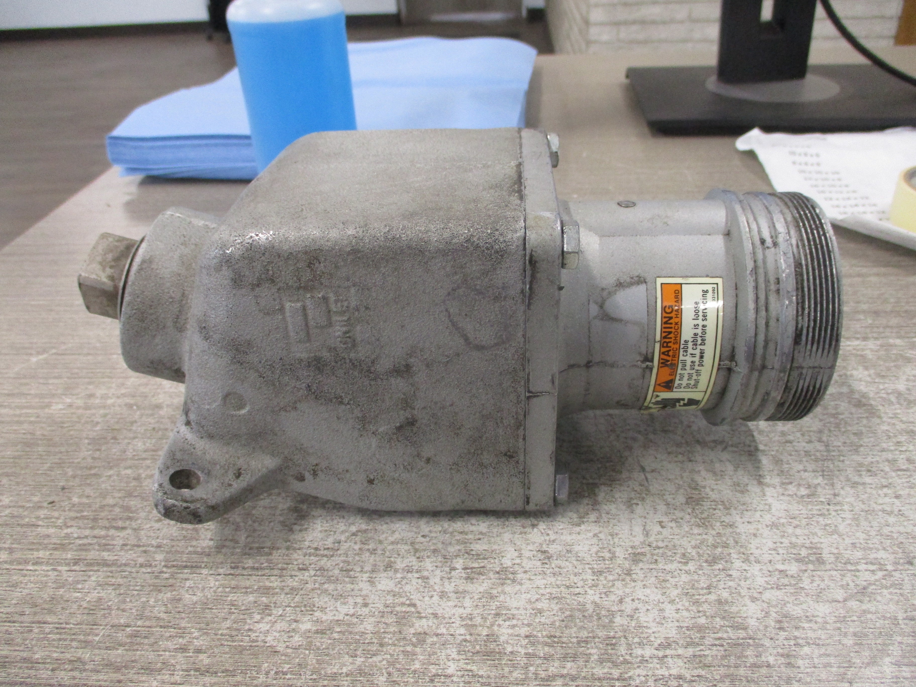 Appleton Powertite Receptacle ADR-6034 60A 600V 3W 4P W/Base *No Cover* Used