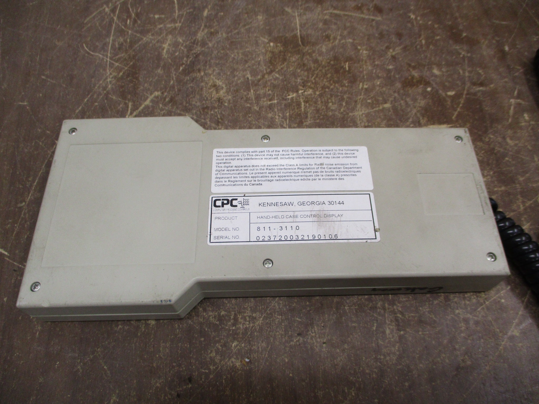 CPC Hand-Held Case Control Display 811-3110 Used