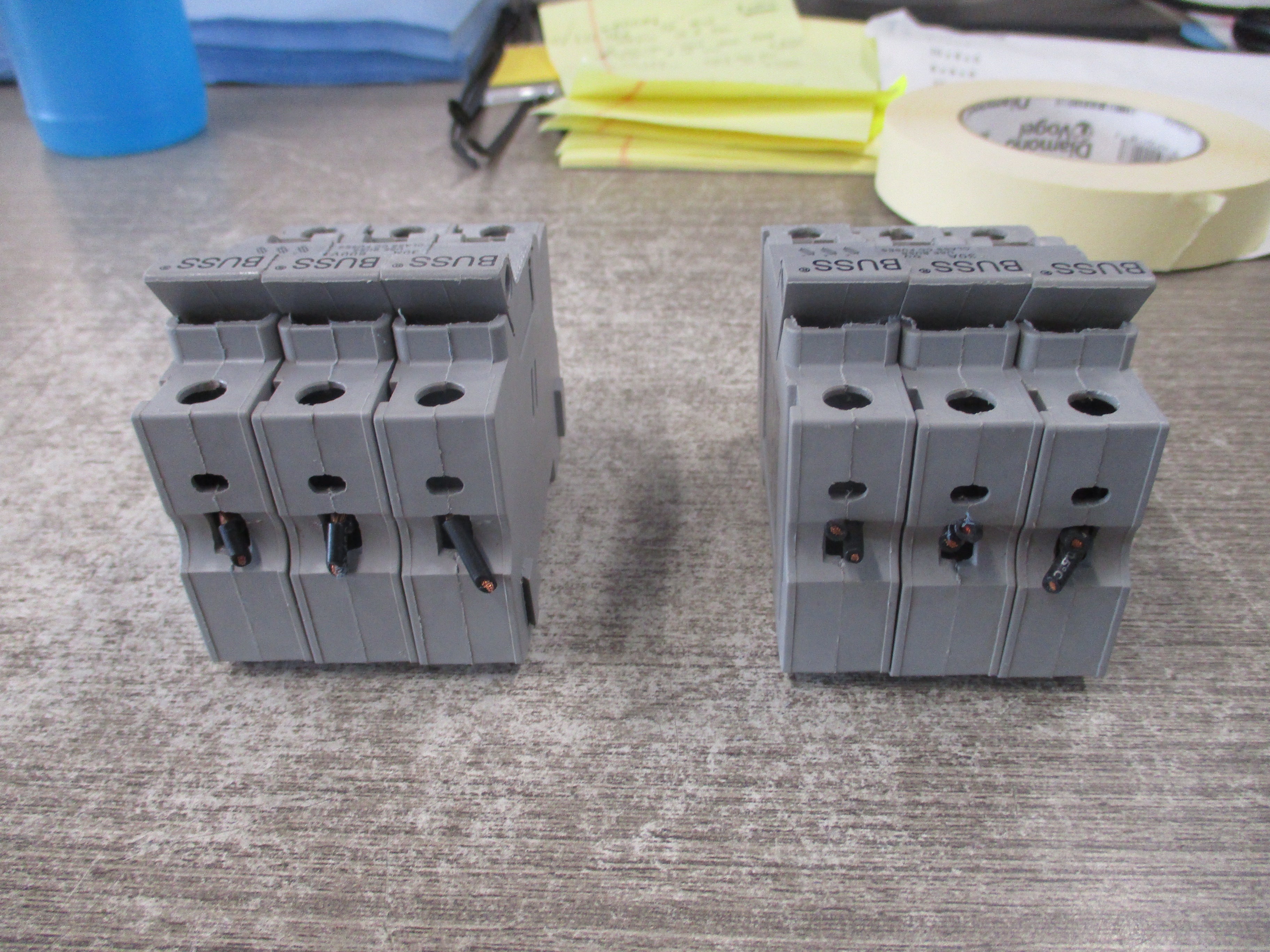 Buss Fuseholder CHCC3 30A 600V 3P * Lot of 2 * Used