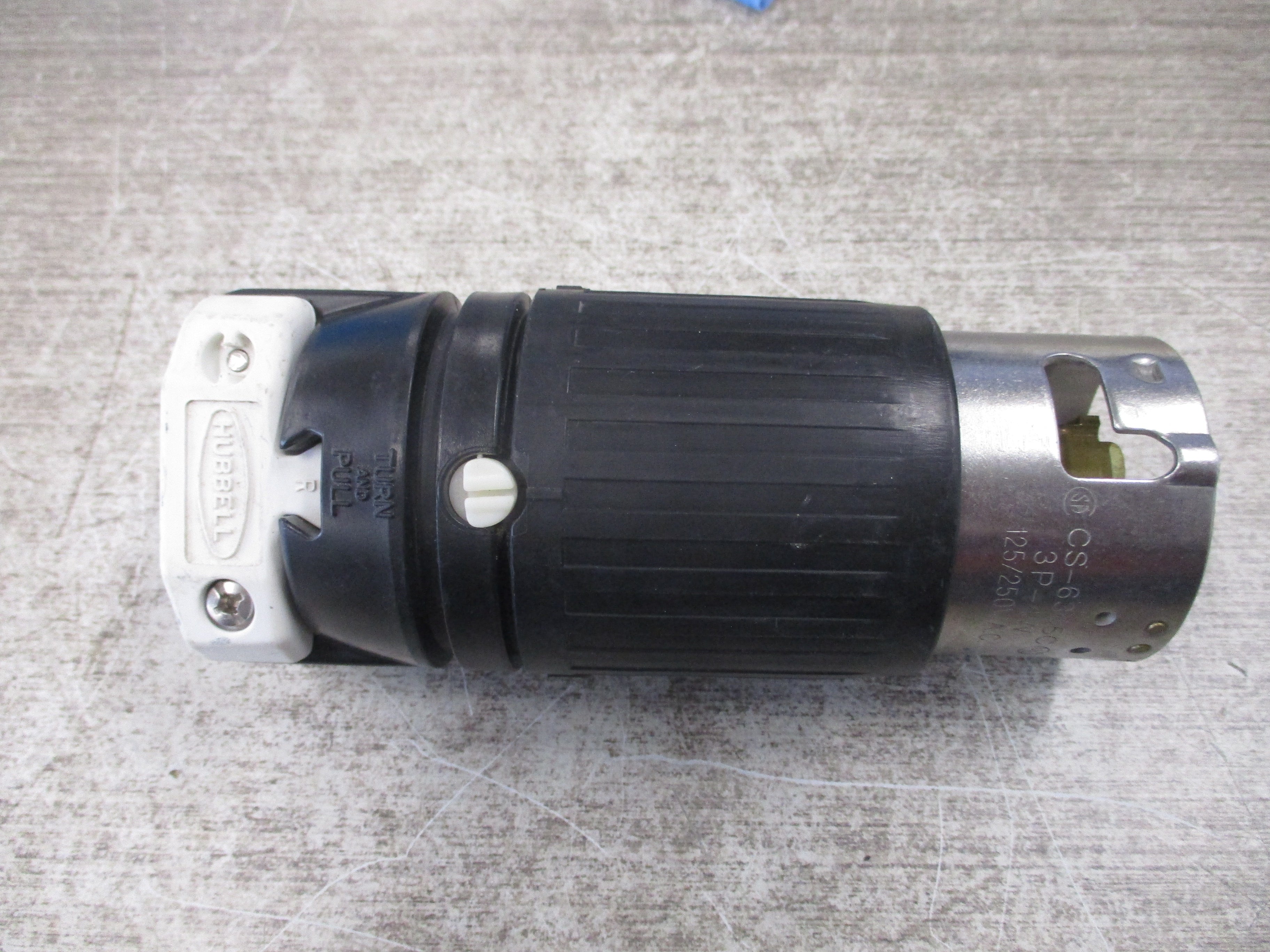 Hubbell Twist-Lock Plug CS-6365C 50A 3P 4W 125/250V Used