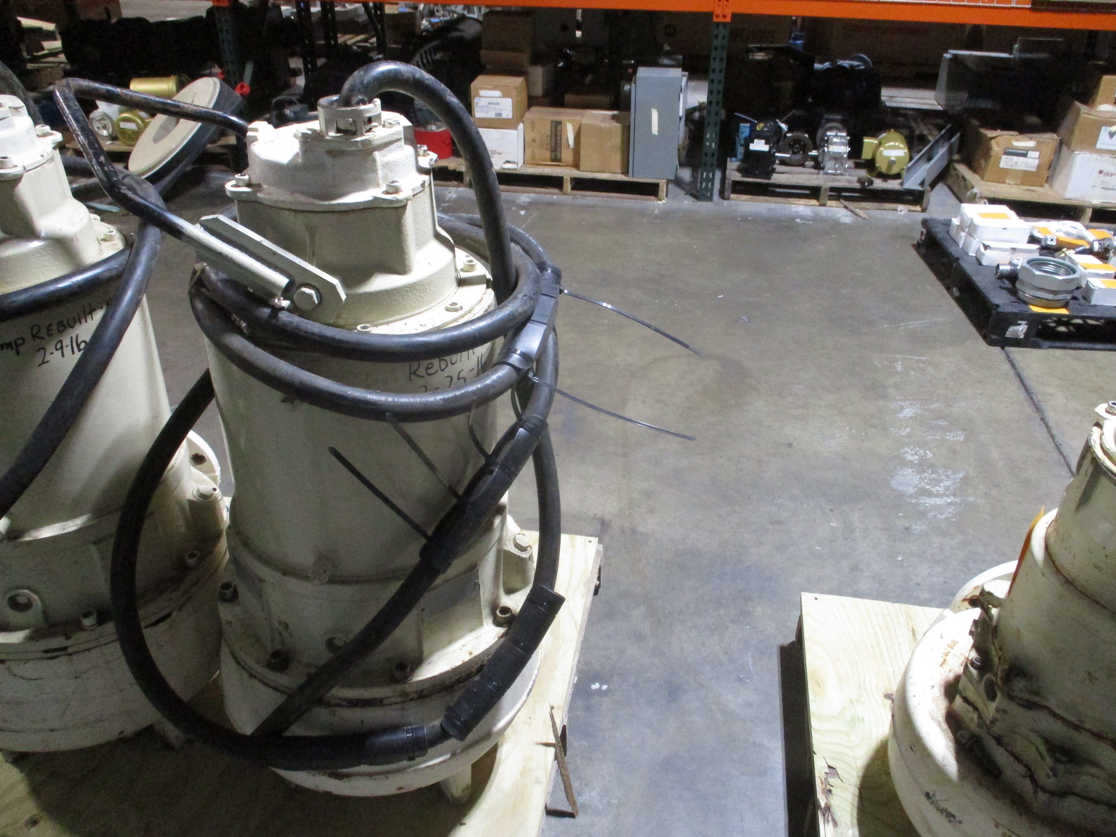 Flygt Submersible Pump 3170.180 30HP 460/230V 1800RPM 60Hz 3Ph Pump Rebuilt: 2/2