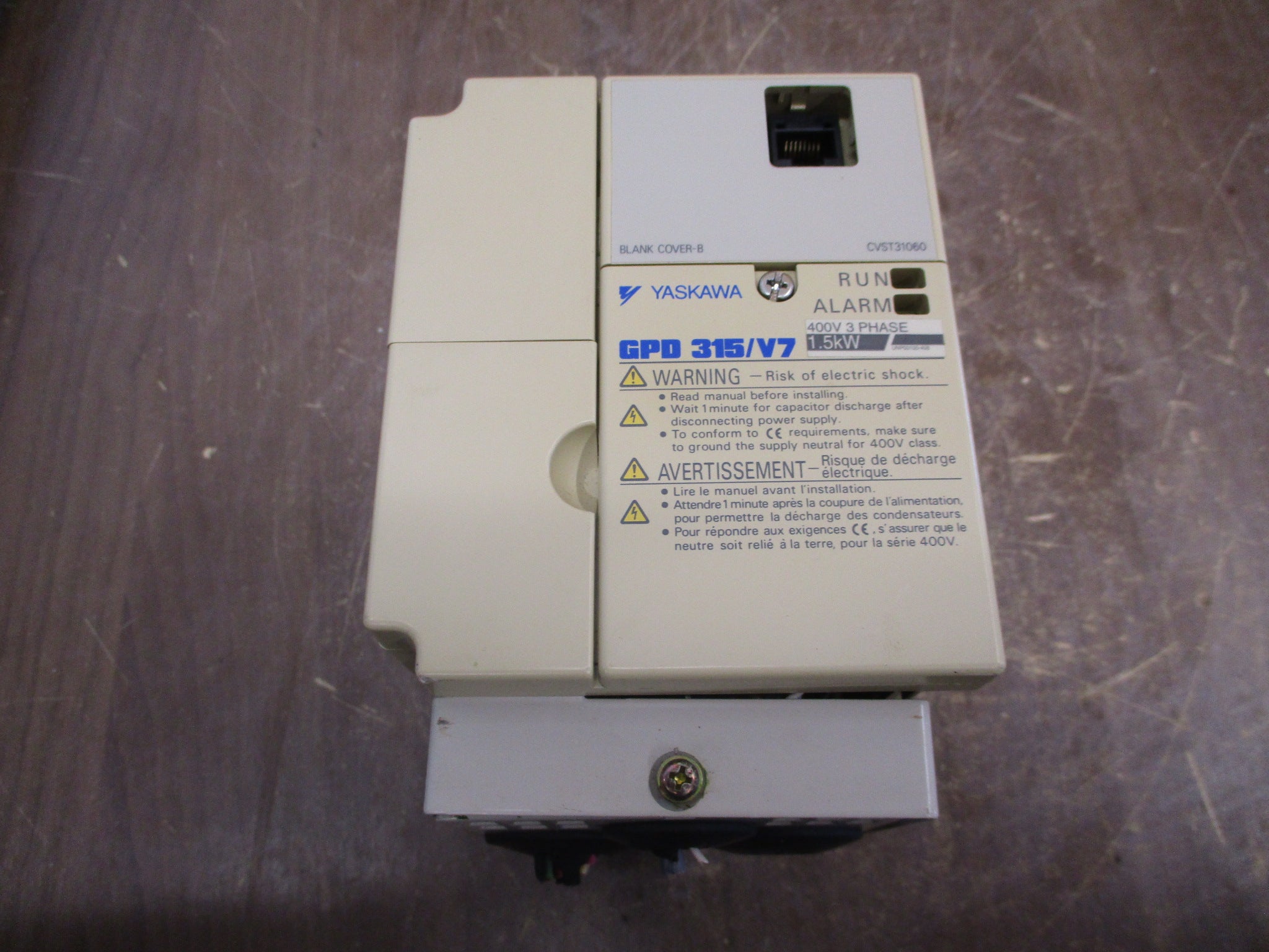 Yaskawa GPD 315/V7 AC Drive CIMR-V7AM41P5 2HP 3Ph Used