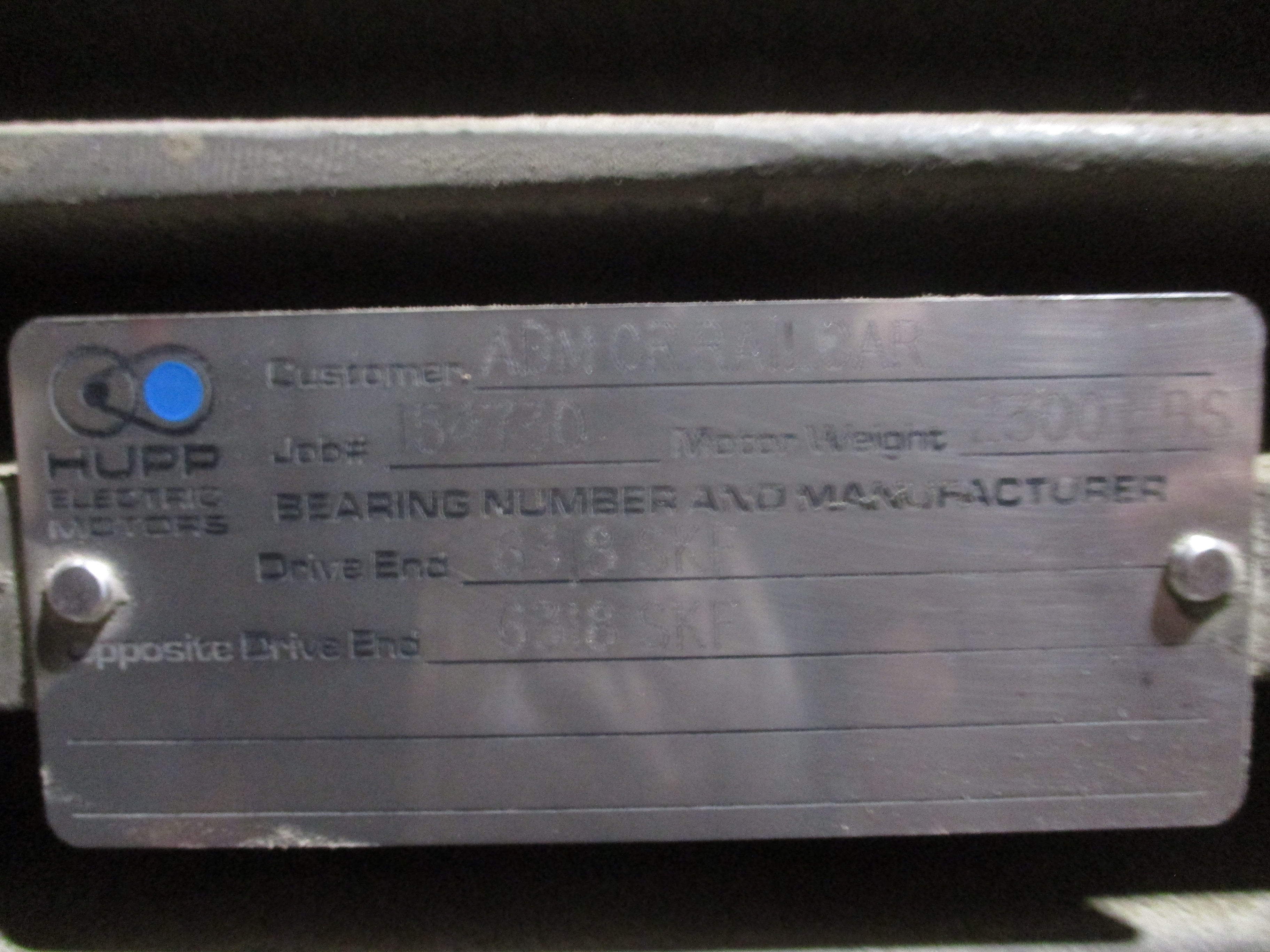 Reliance Motor 1MA497966-G9-NG 250HP 460V 1800RPM 278A Frame: 447SD Used