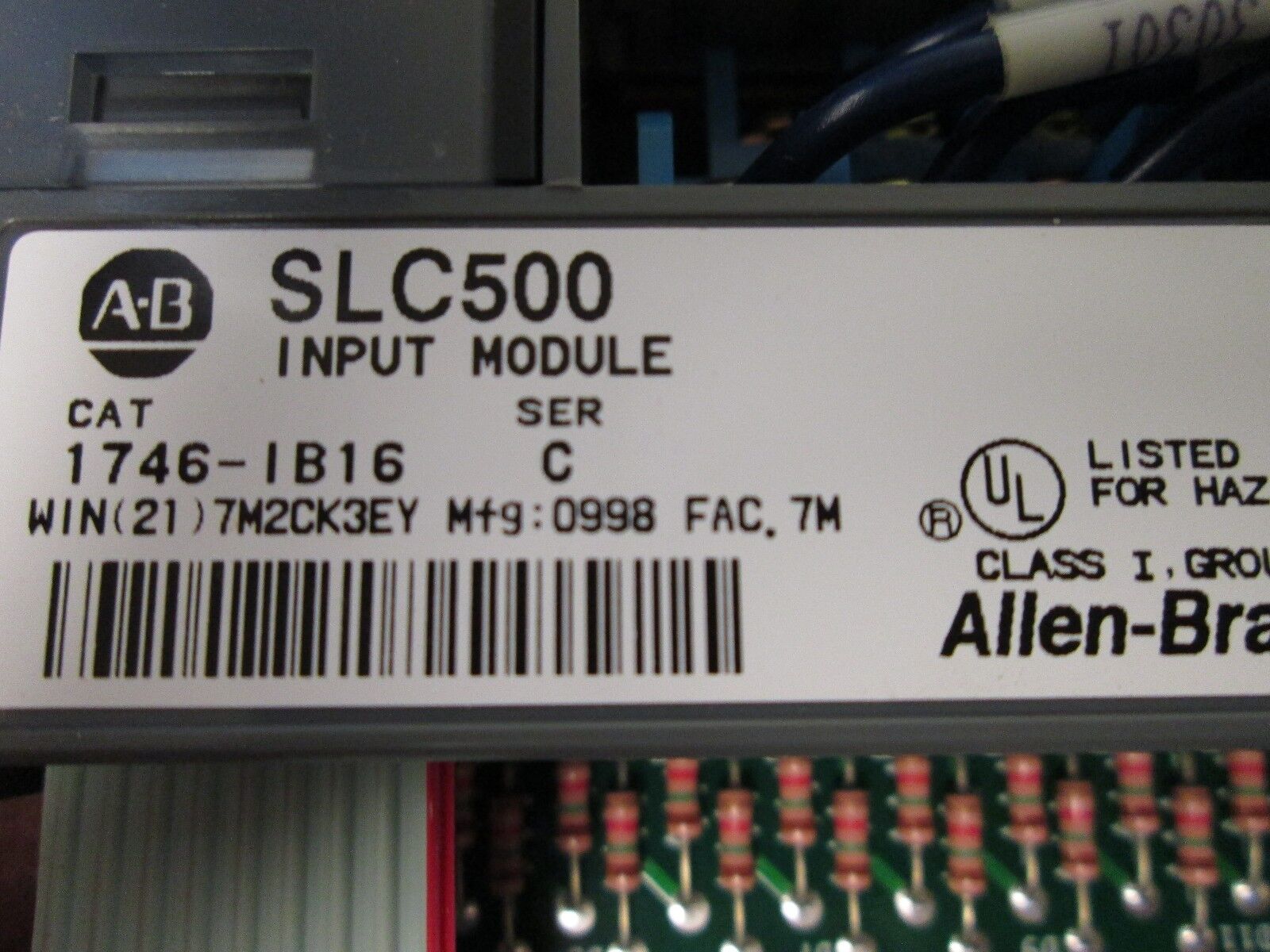 Allen-Bradley SLC 500 Input Module 1746-IB16 Series C 10-30 VDC Used