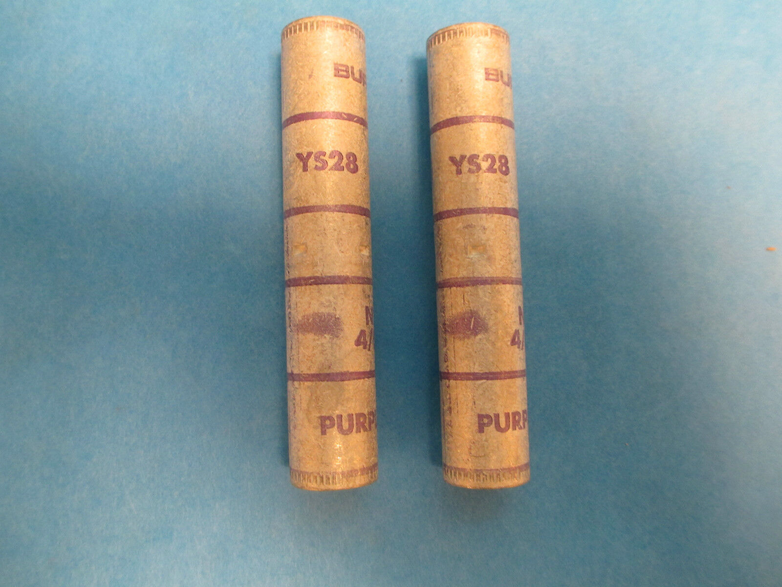 Burndy Crimp Connector YS28, N2004/0 STR, Purple 15  *Lot of 2* New Surplus