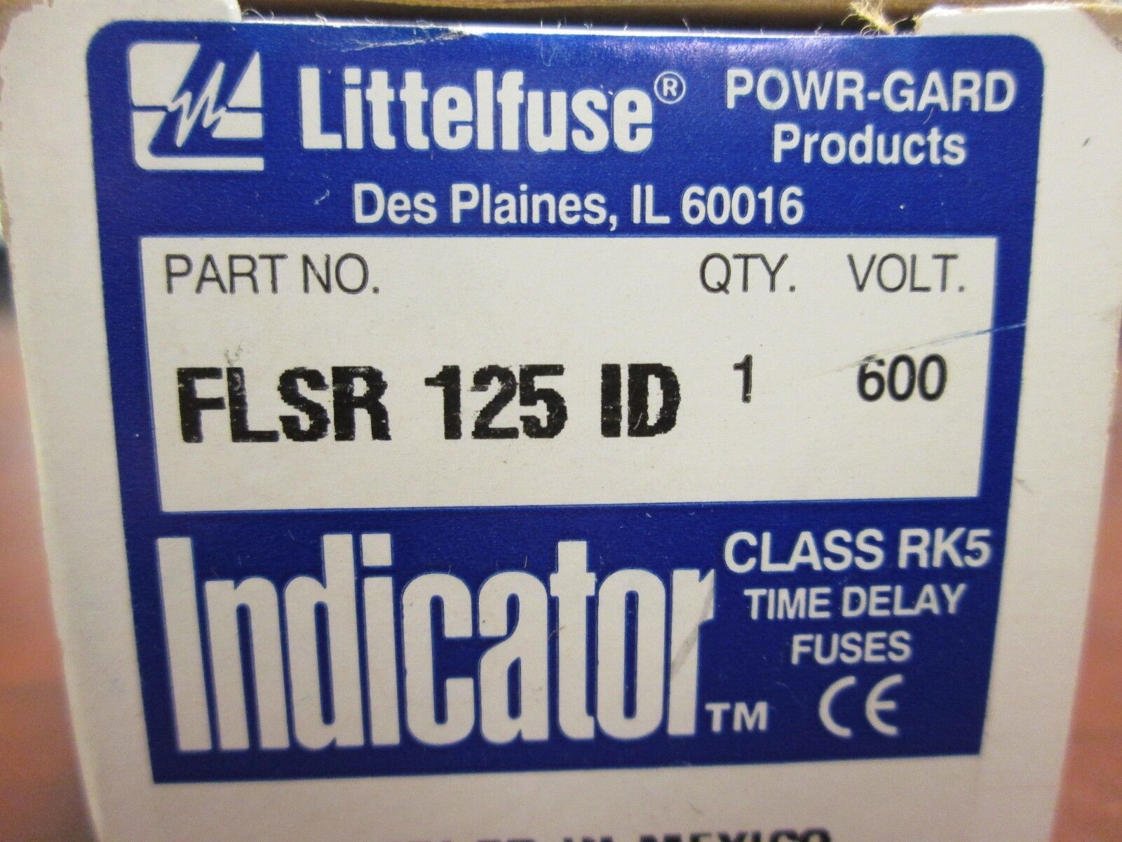 Littelfuse Time Delay Fuse FLSR 125 ID 125A 600V New